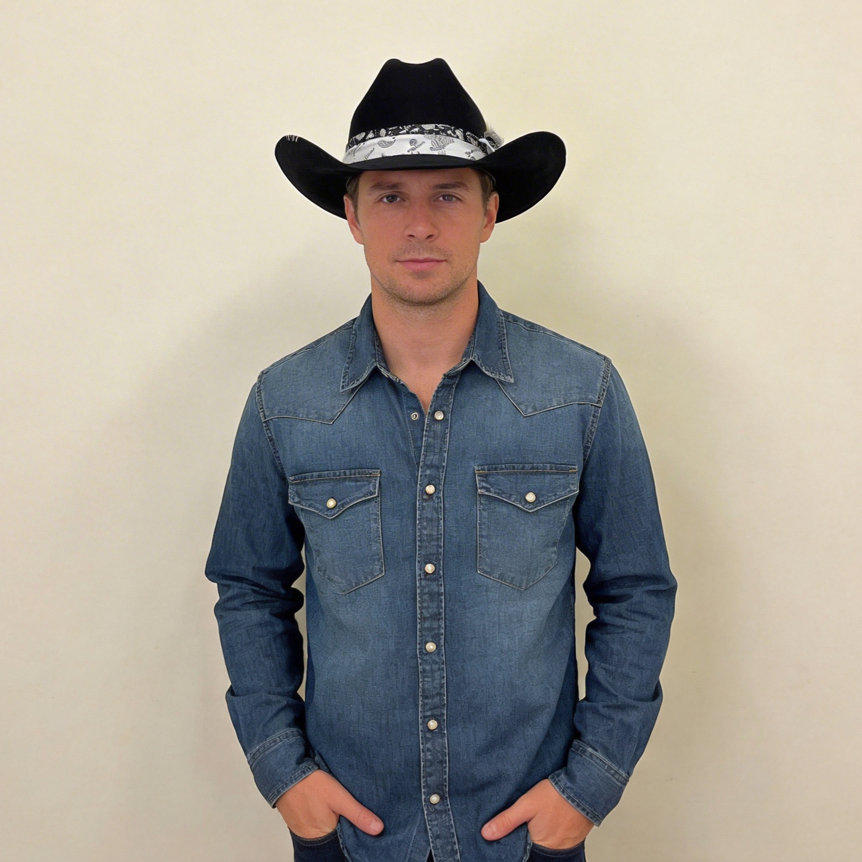 Premium Felt Cowboy – Custom Print Accent