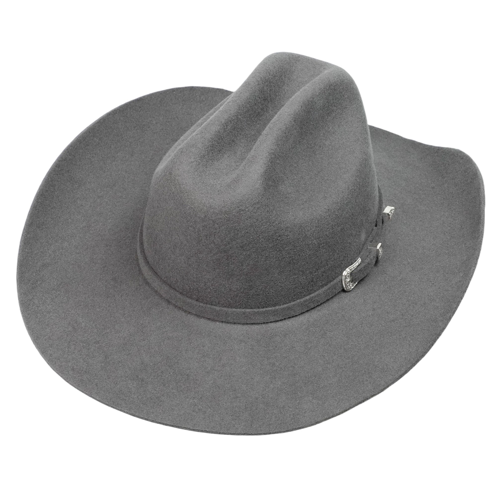 Classic Cattleman Western Hat - Gray with Thin Strap