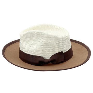 Minimalist Straw Hat – Graphic Color Divide