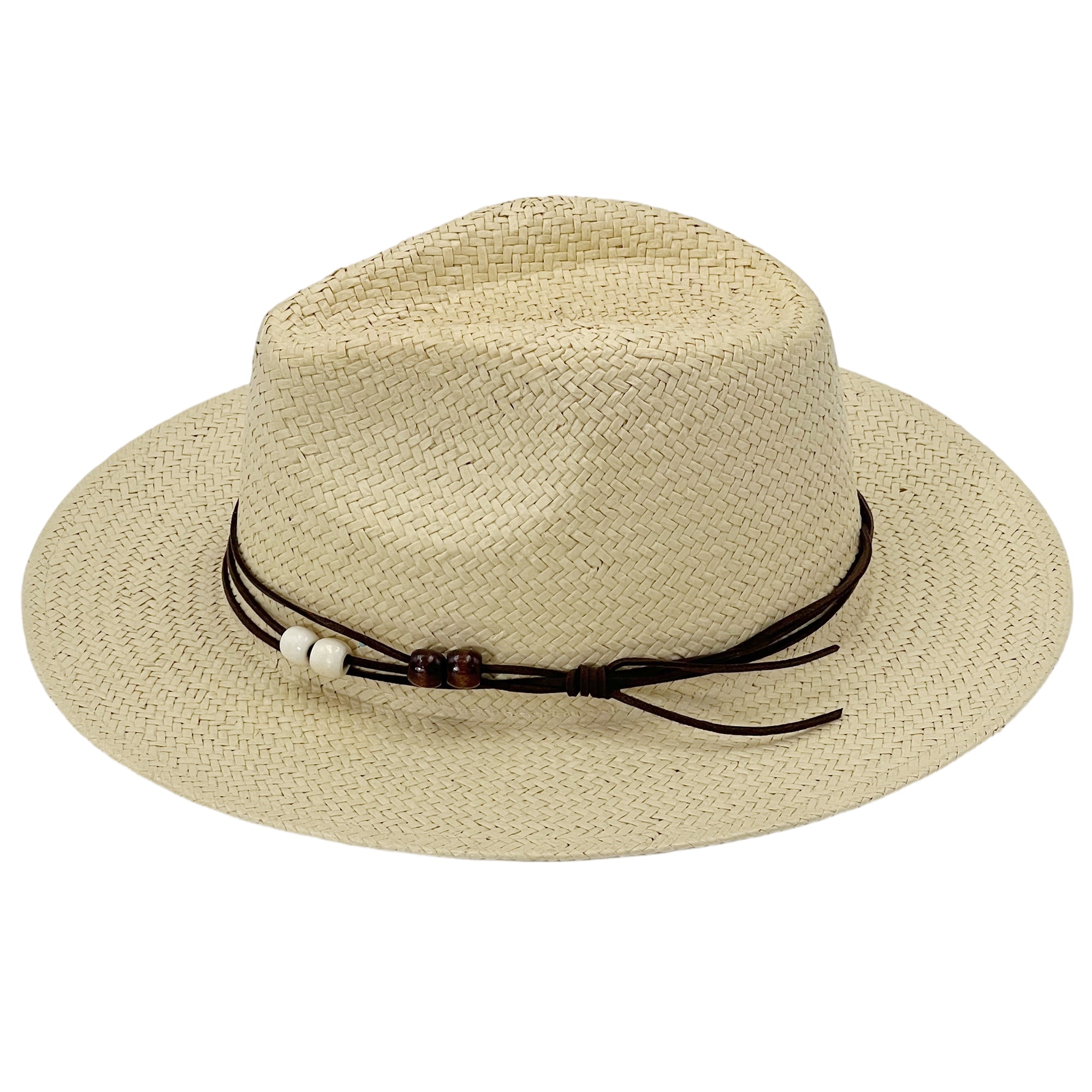Warm Beige Straw – Minimalist Beaded Trim