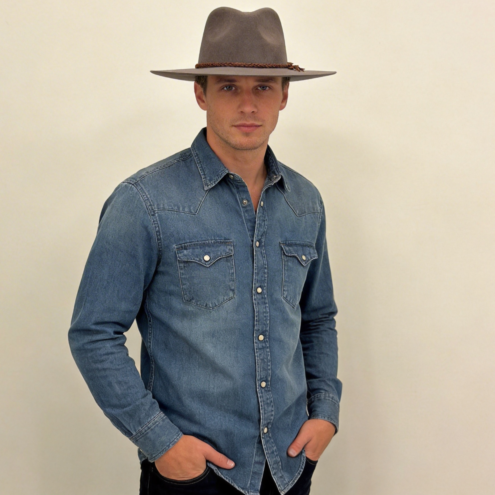 Modern Earthy Gray Hat