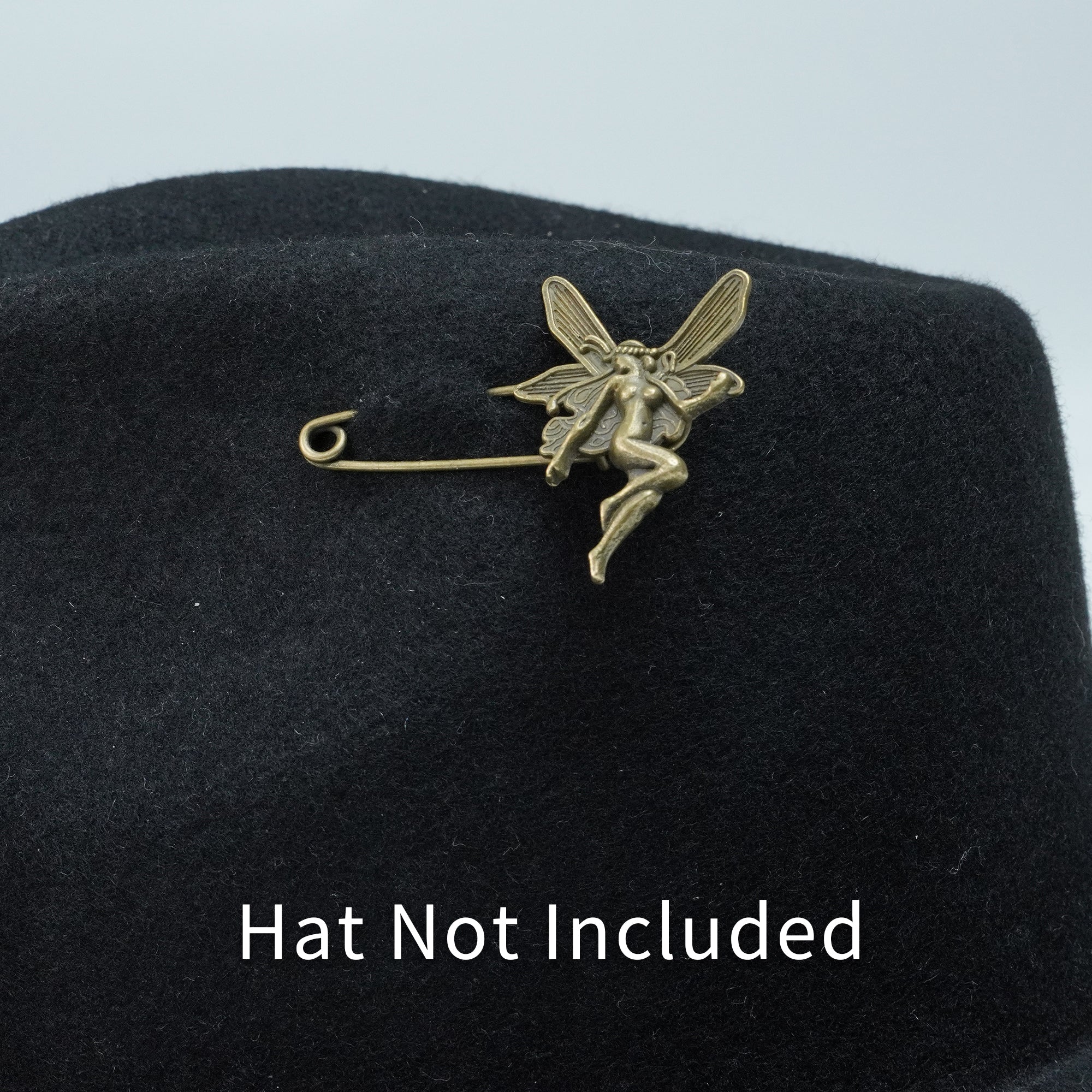 VINTAGE COPPER ANGEL HAT PIN
