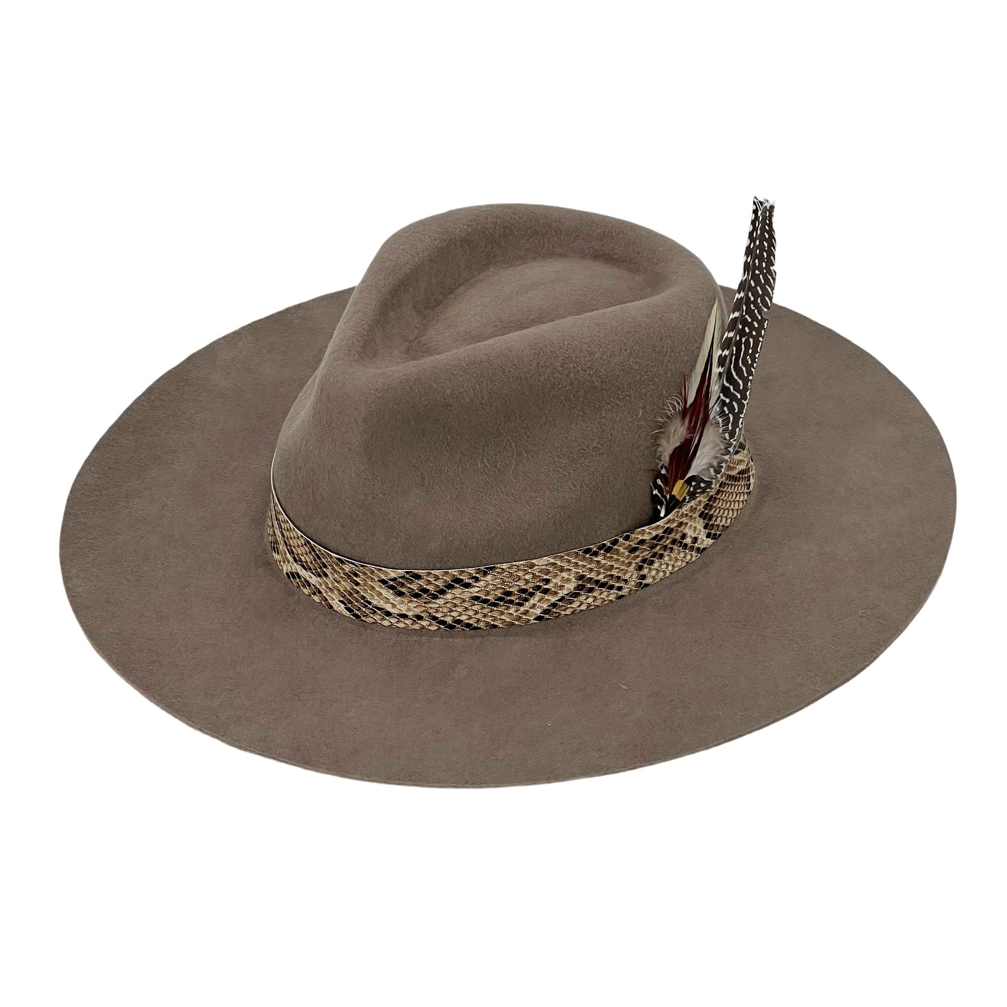Soft Gray Wide-Brim Hat
