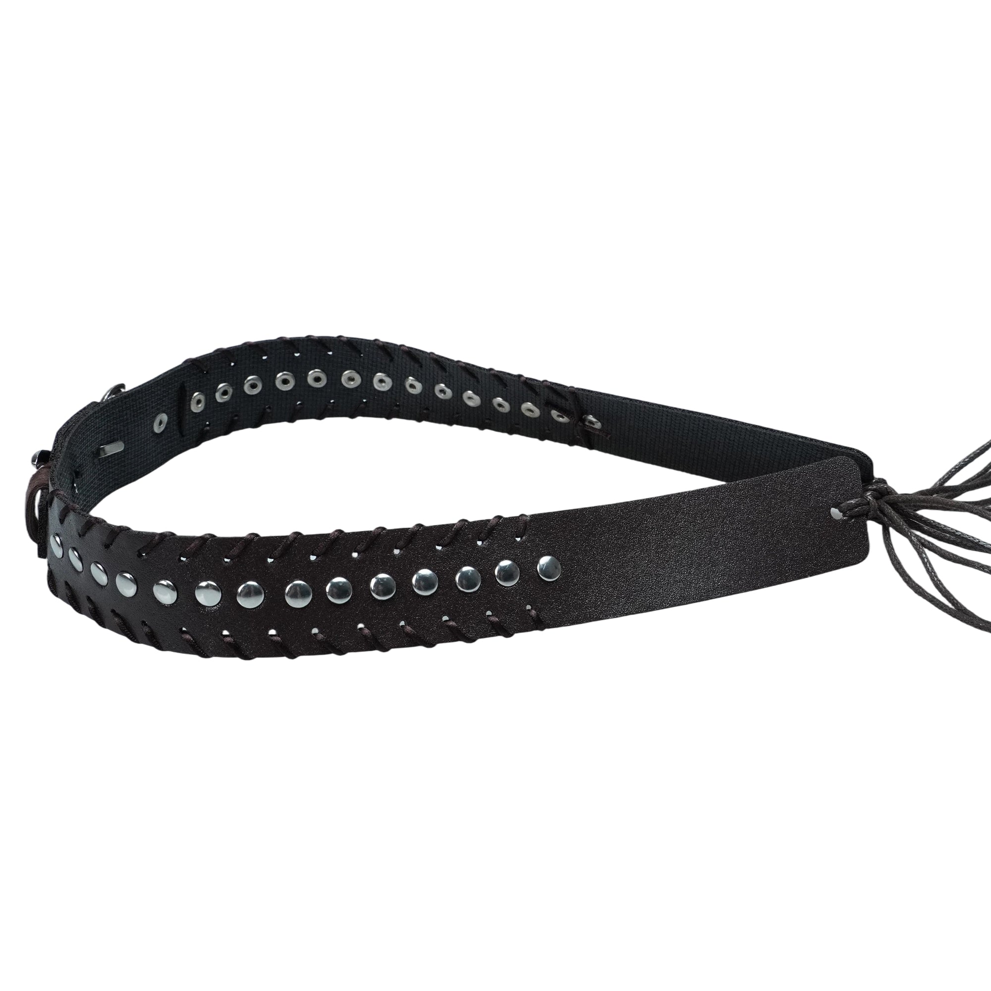 SILVER BULL STUDD LEATHER HAT BAND