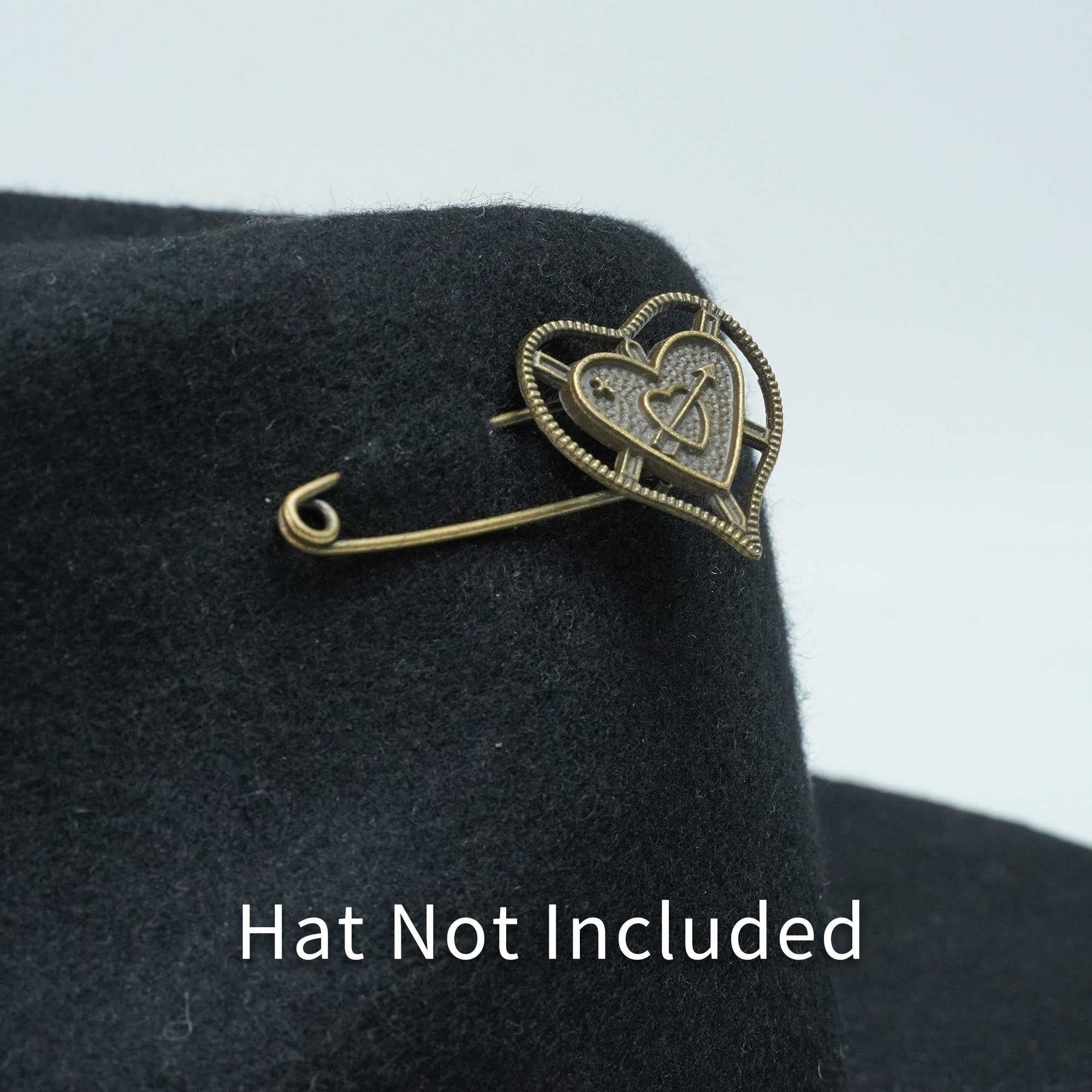 VINTAGE COPPER HEART HAT PIN