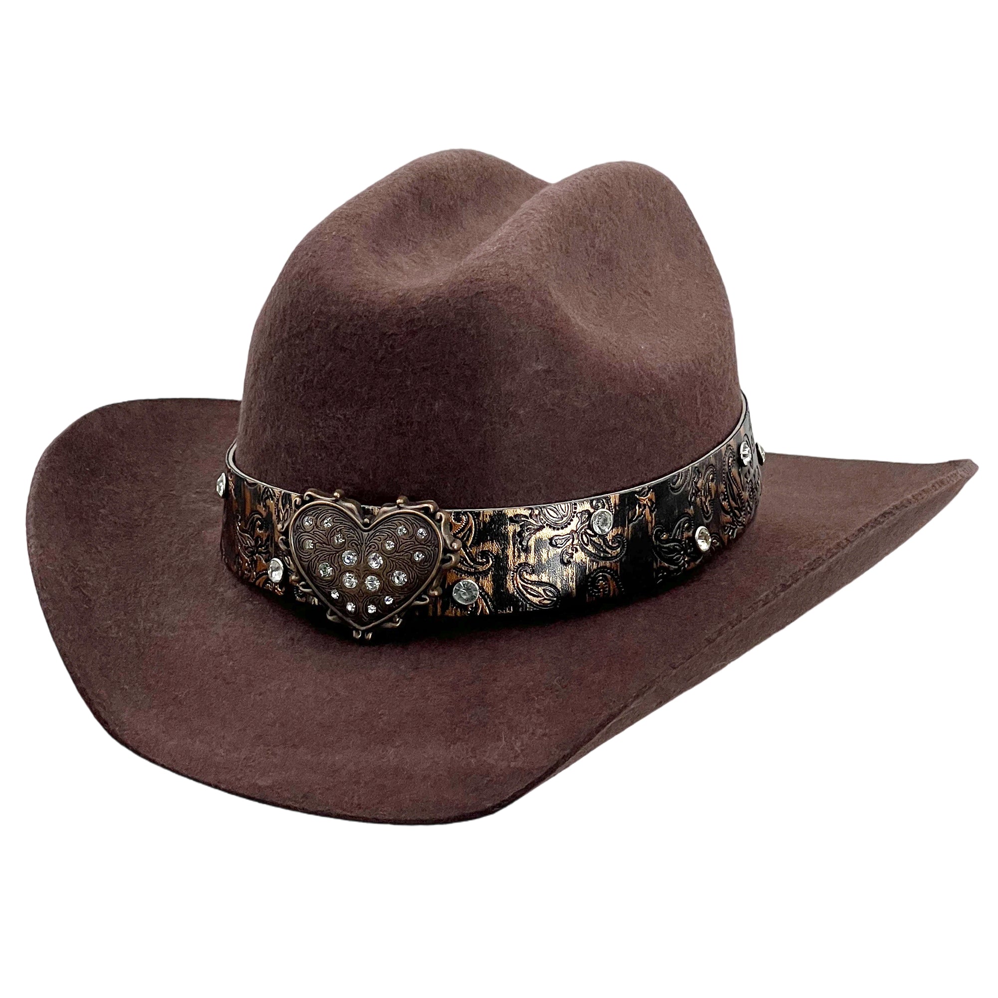 Brown Cowboy – Heart & Diamond Charms