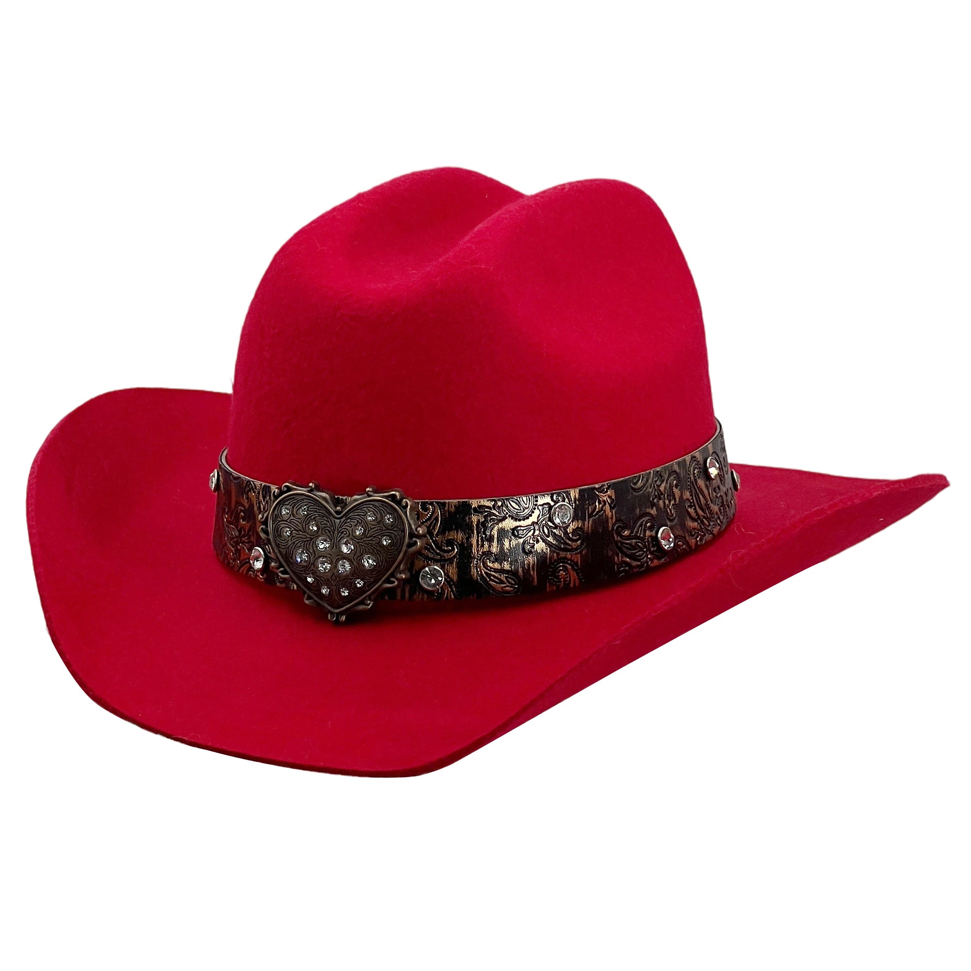 Bold Red Western – Cowgirl Heart Detail