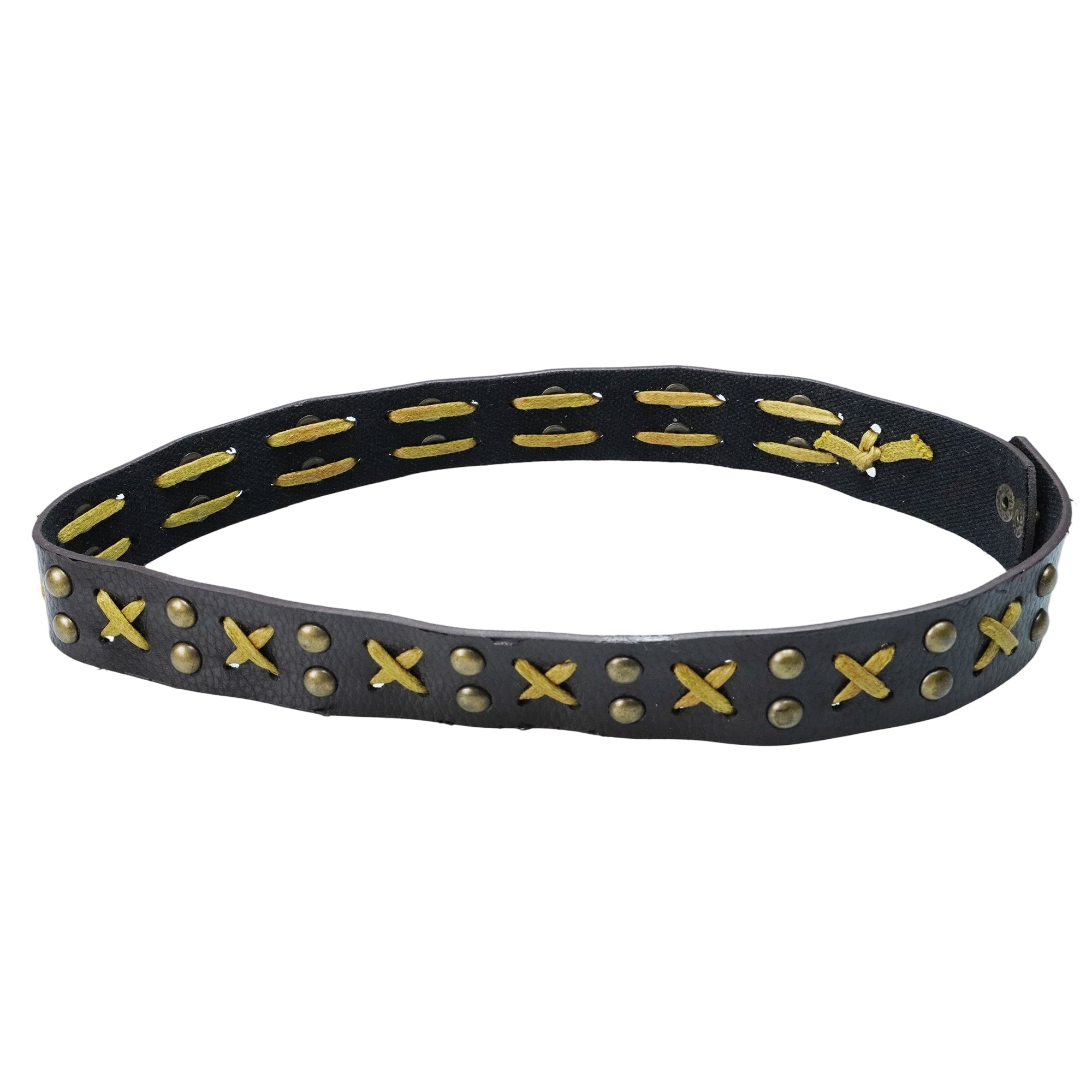 BRAIDED ROPE METAL LEATHER HAT BAND