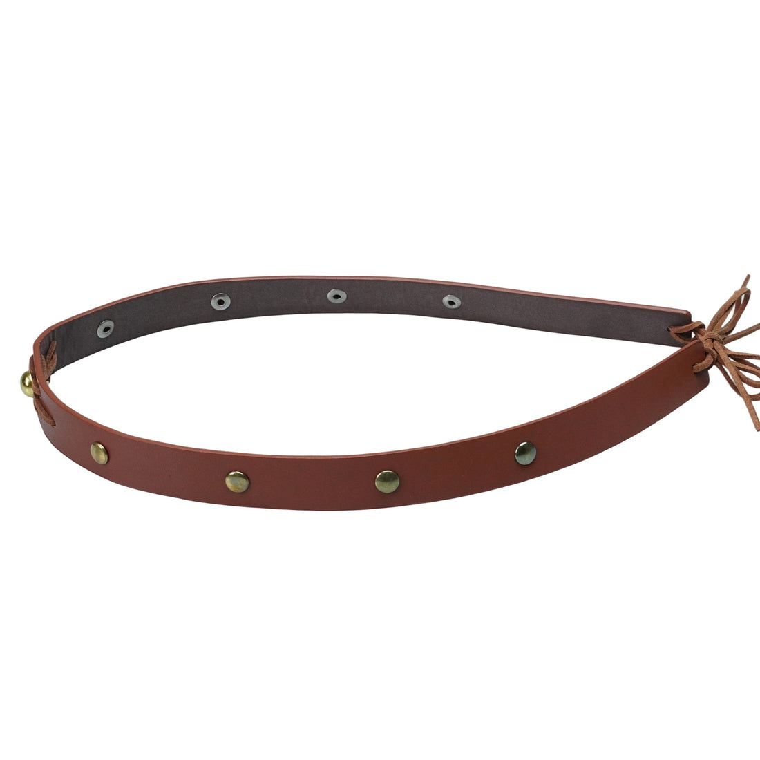 COPPER STUDDED LEATHER HAT BAND