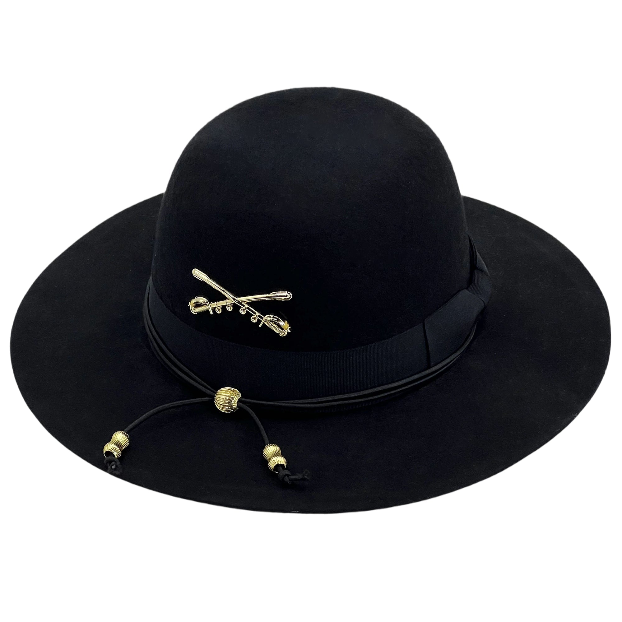 Black Flat-Brim – Custom Metal Accents