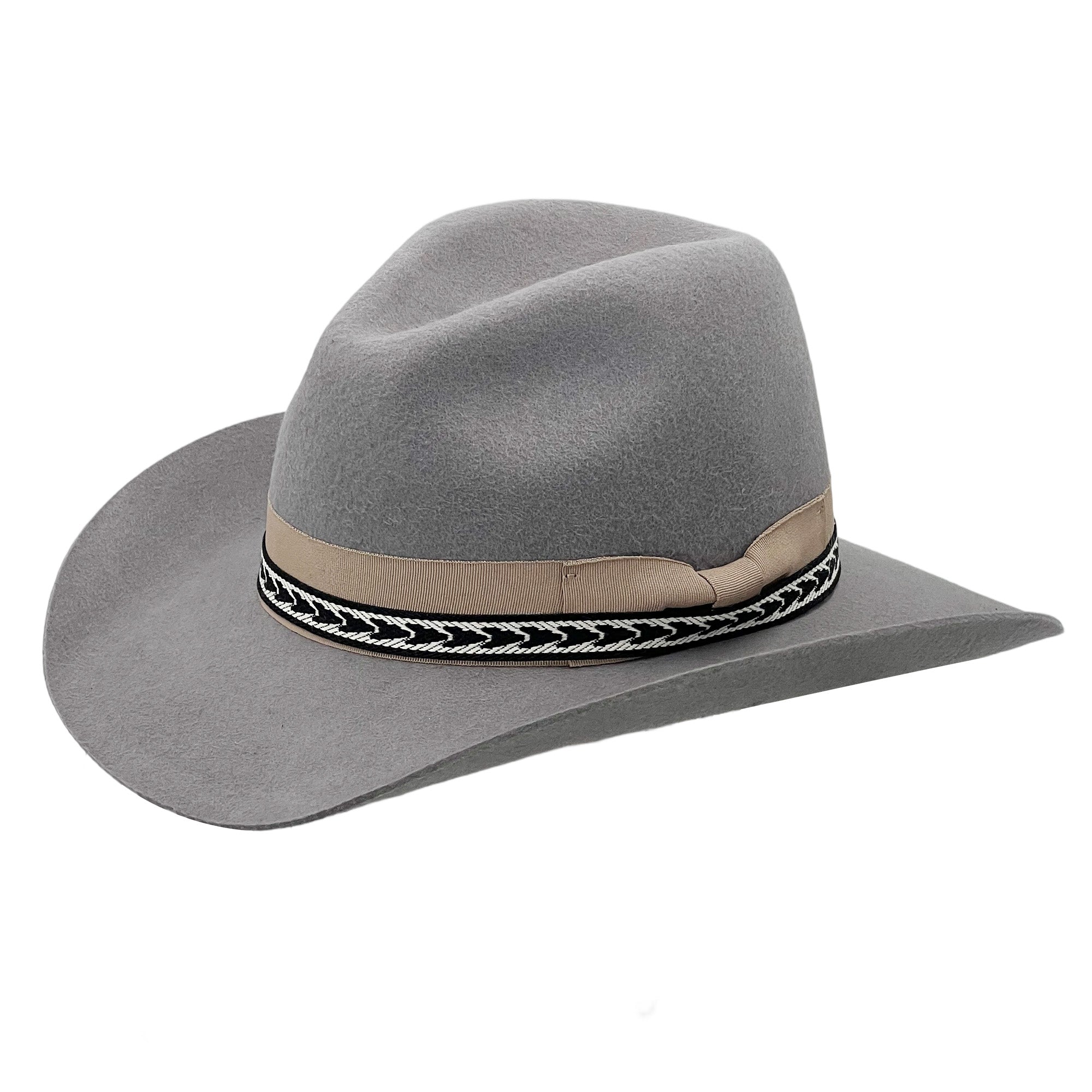 Light Gray Cowboy Hat – Woven Band