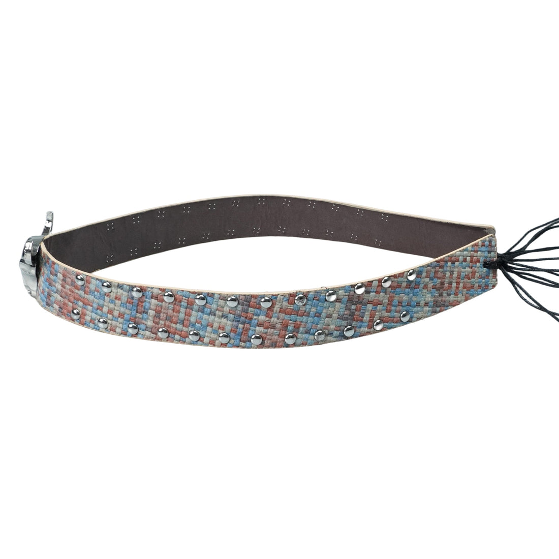 COLORFUL BRAIDED METAL LEATHER HAT BAND