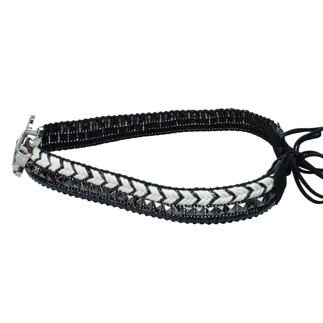 WOVEN BULL HEAD METAL HAT BAND