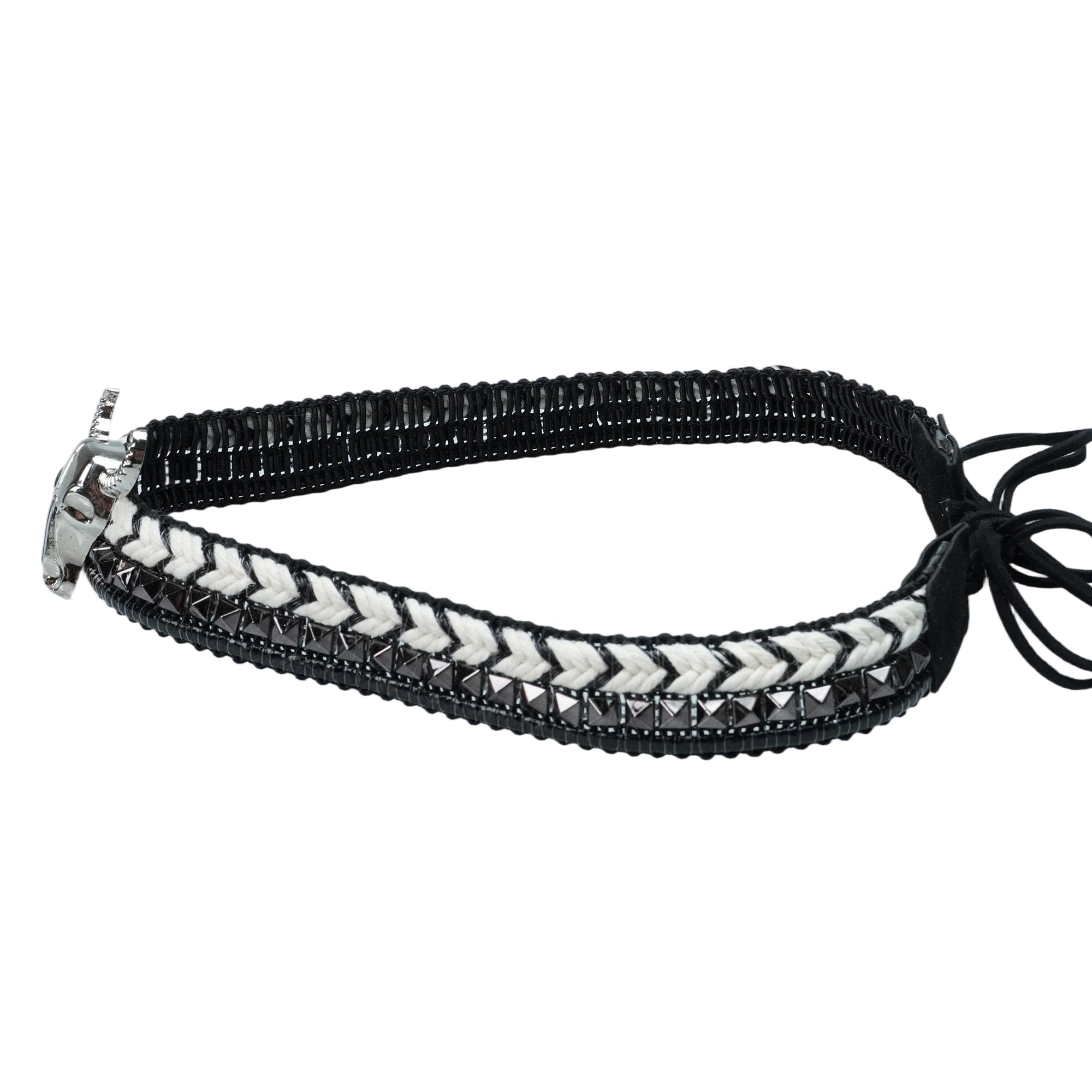 WOVEN BULL HEAD METAL HAT BAND