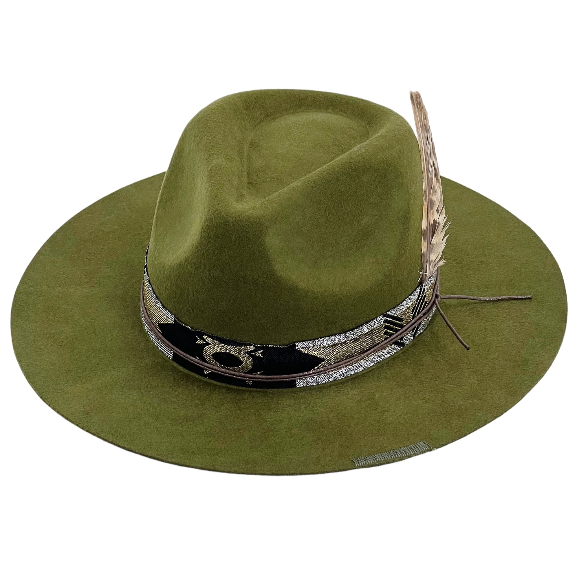 Olive Fedora – Print & Feather
