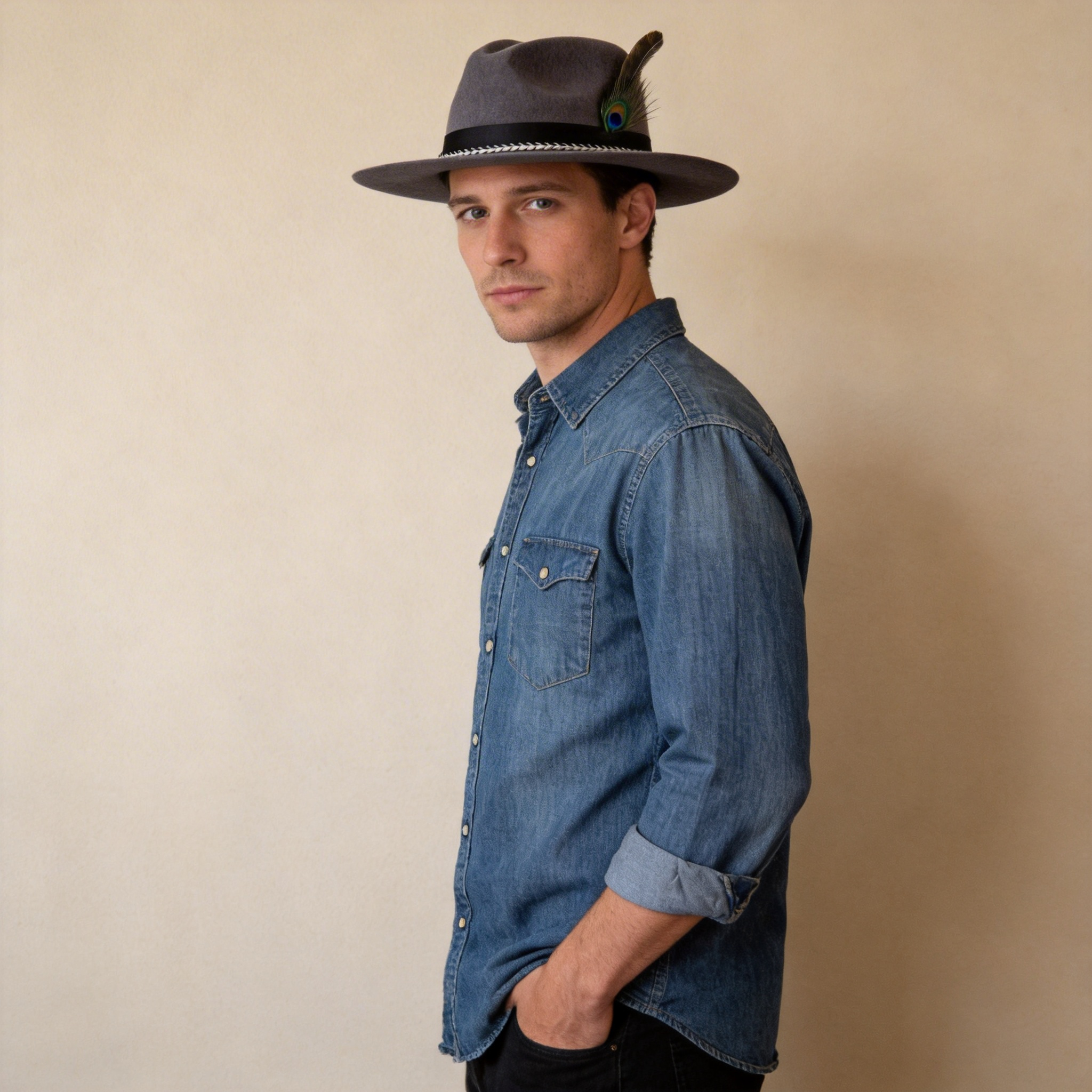 Custom Woven Band Hat – Deep Gray