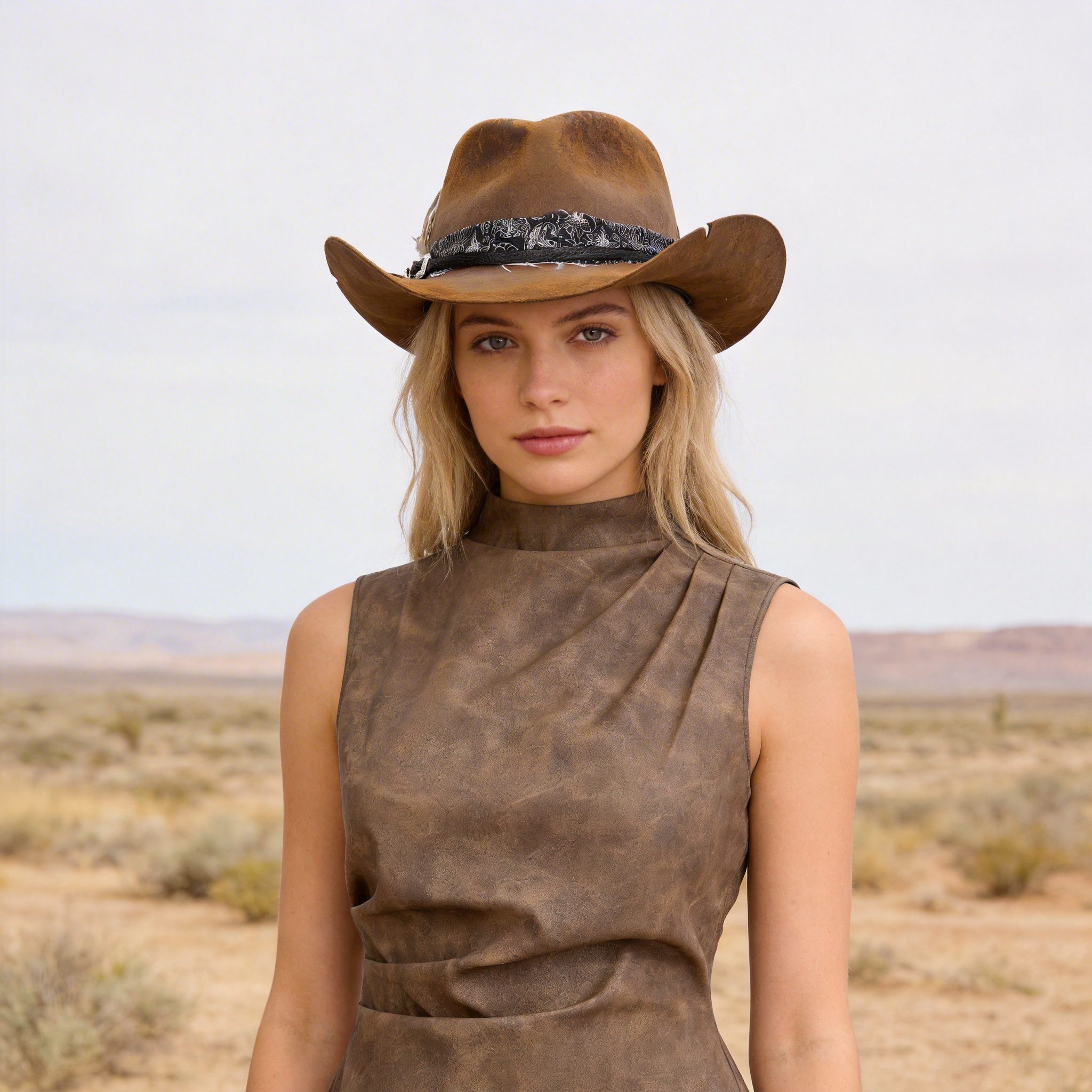 Whiskey Ferry Service Handcrafted Cowboy Hat