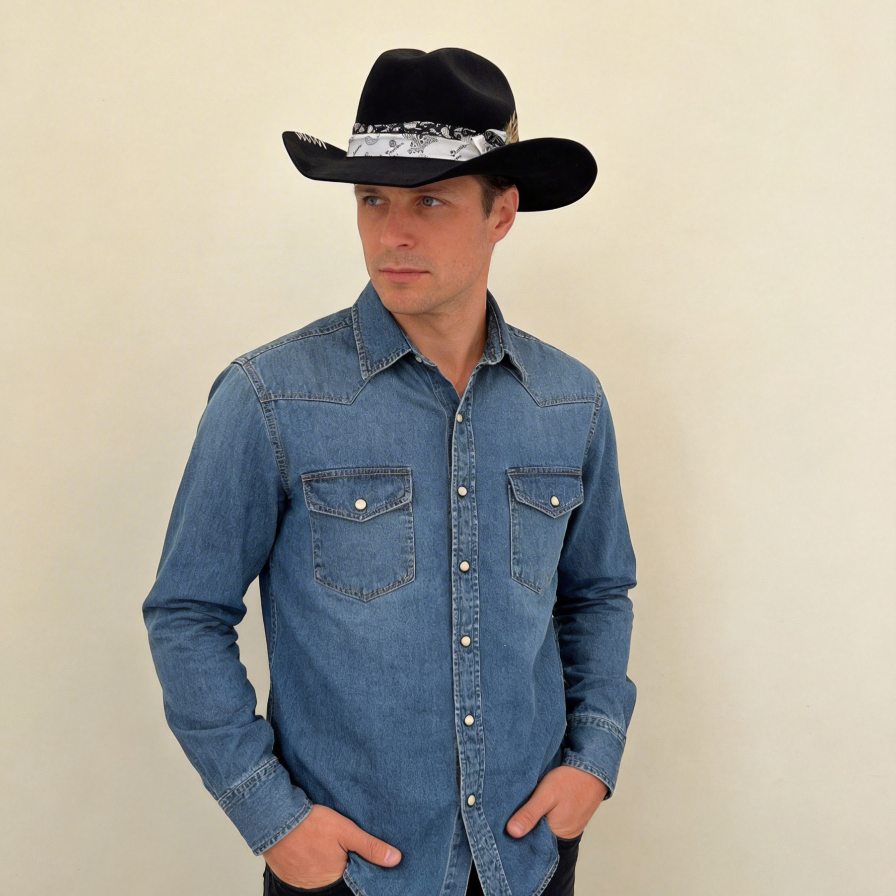 Premium Felt Cowboy – Custom Print Accent