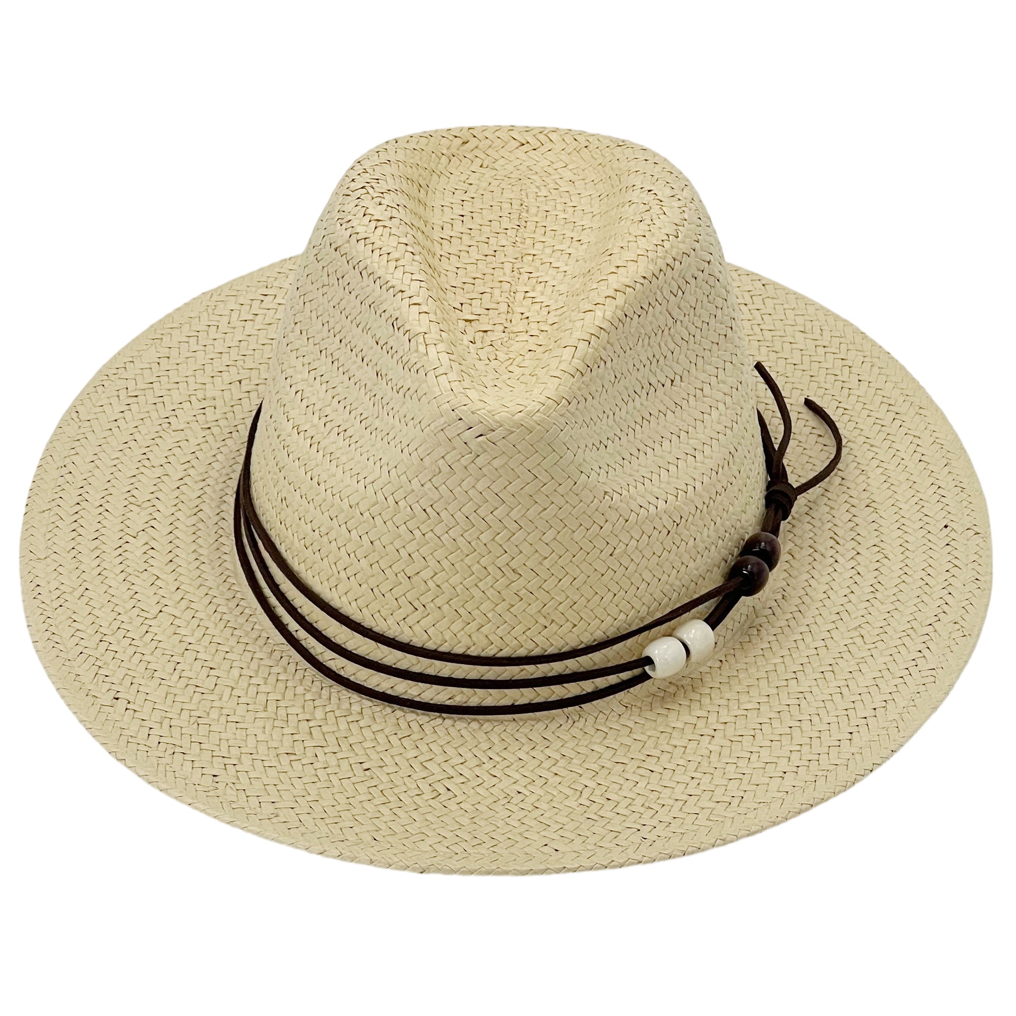 Warm Beige Straw – Minimalist Beaded Trim