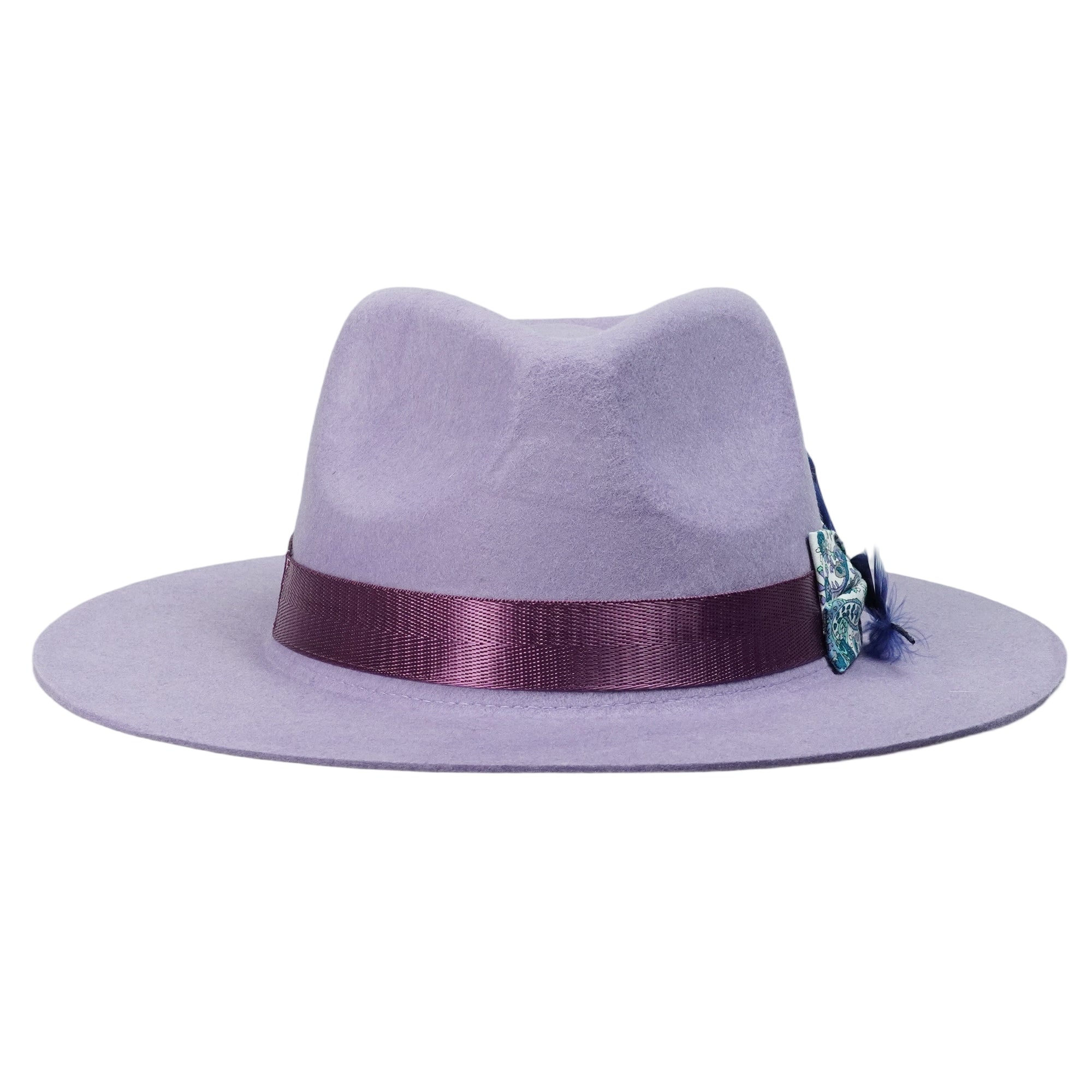 Modern Felt Hat – Straight Brim, Luxe Satin Trim