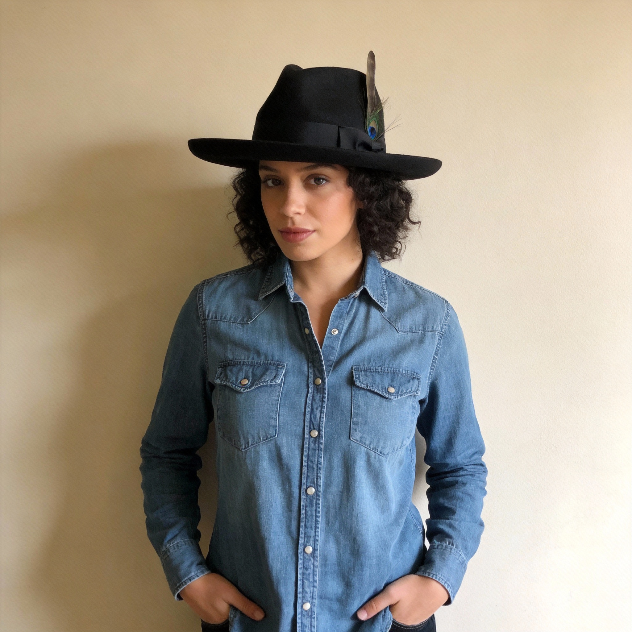 Artisan Black Felt Western Hat
