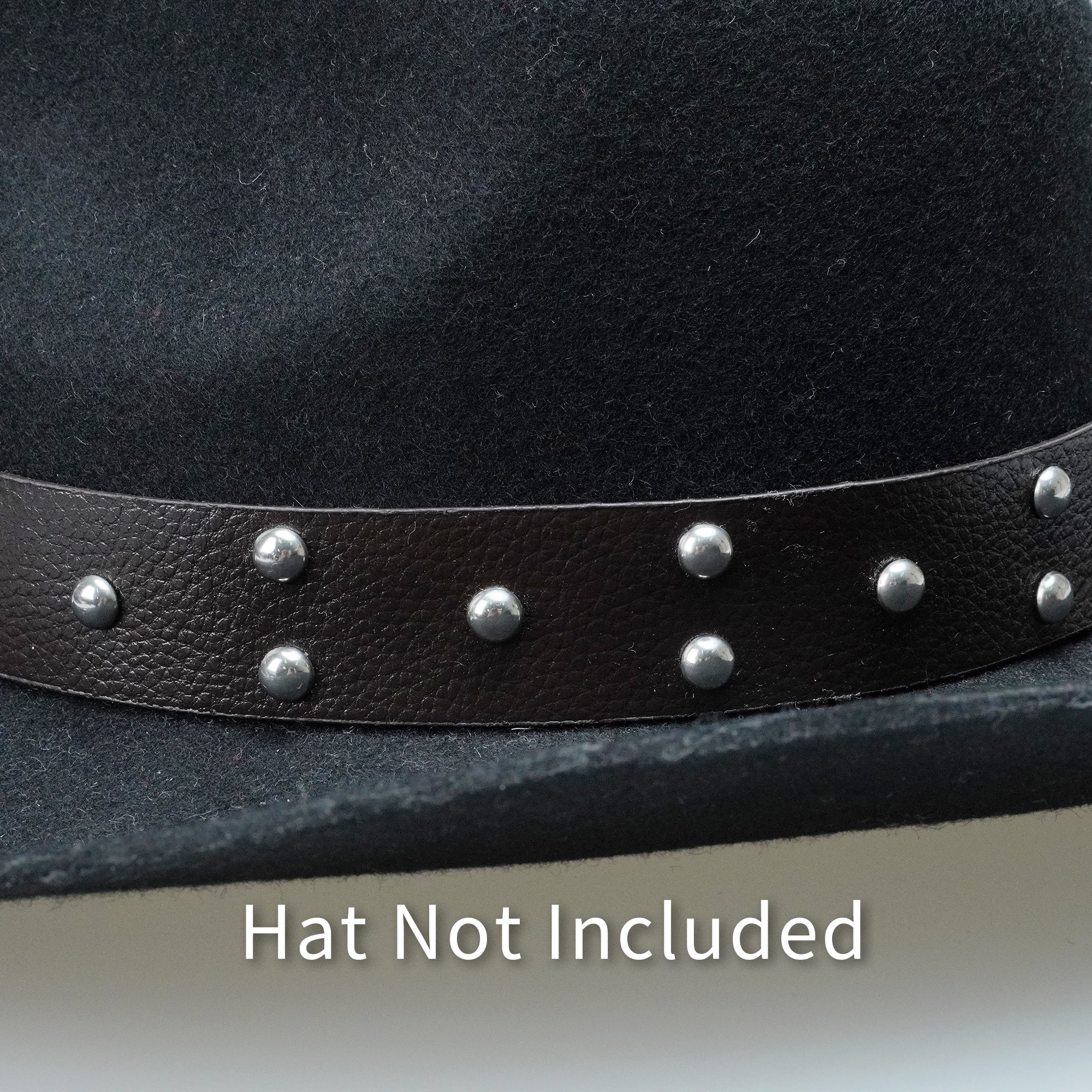 SILVER SKULL LEATHER HAT BAND