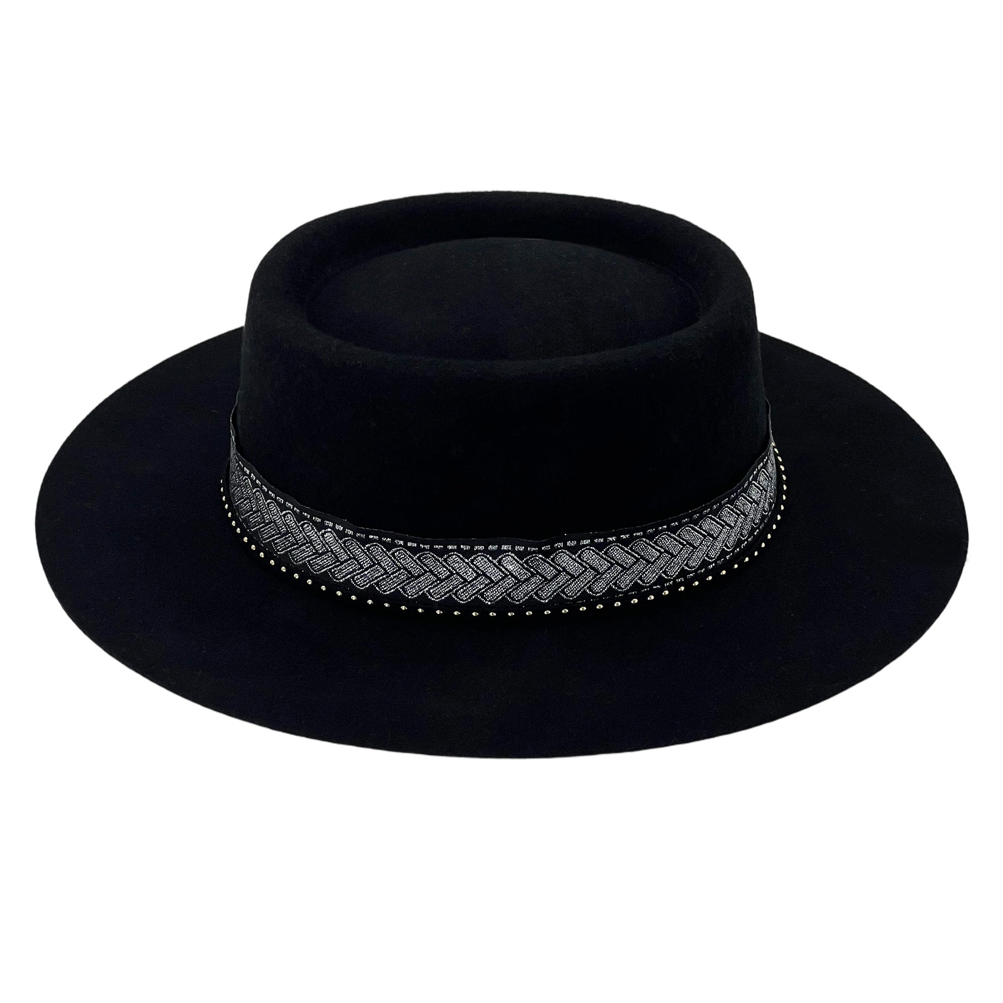 Artisan Black Gambler – Wide Flat Brim