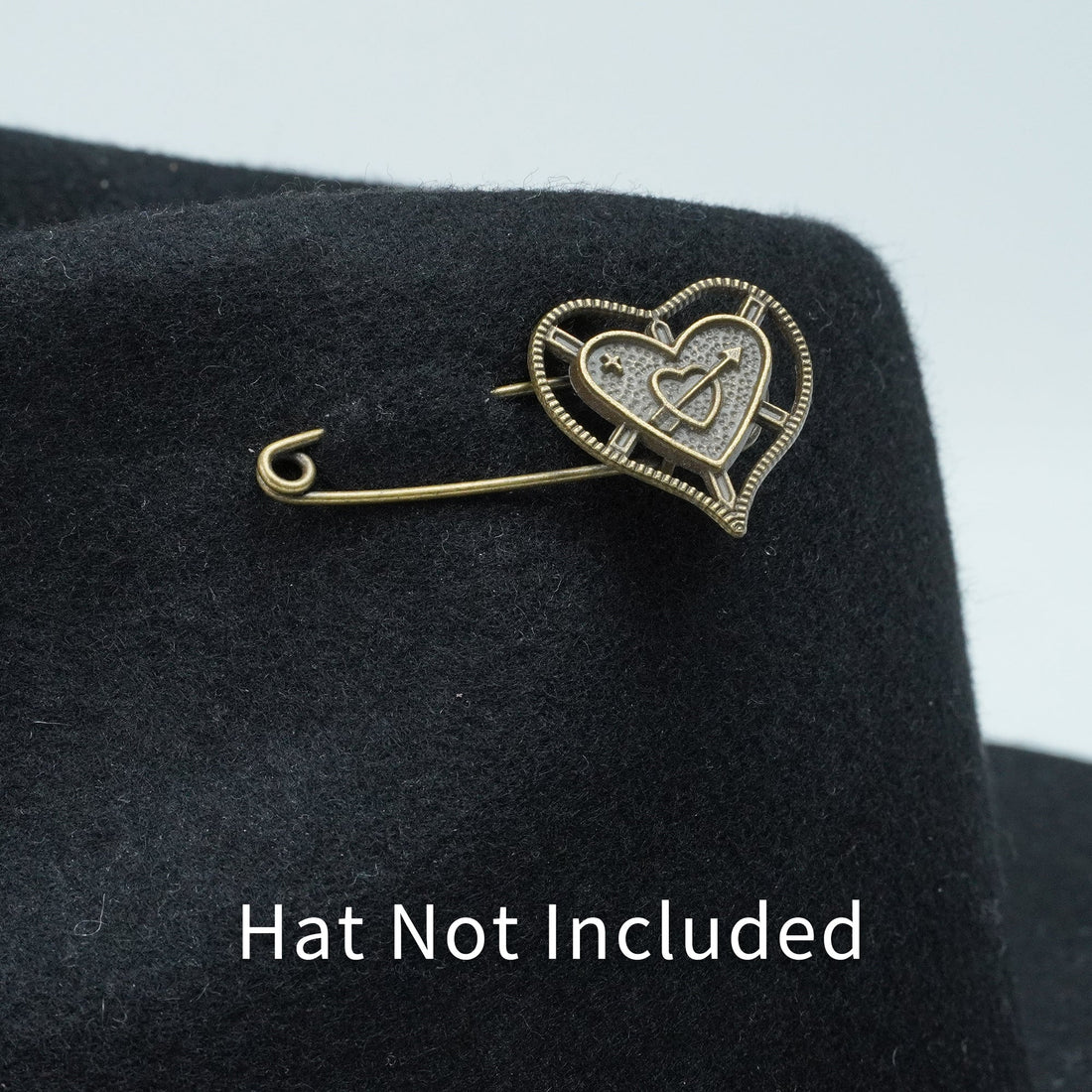 VINTAGE COPPER HEART HAT PIN