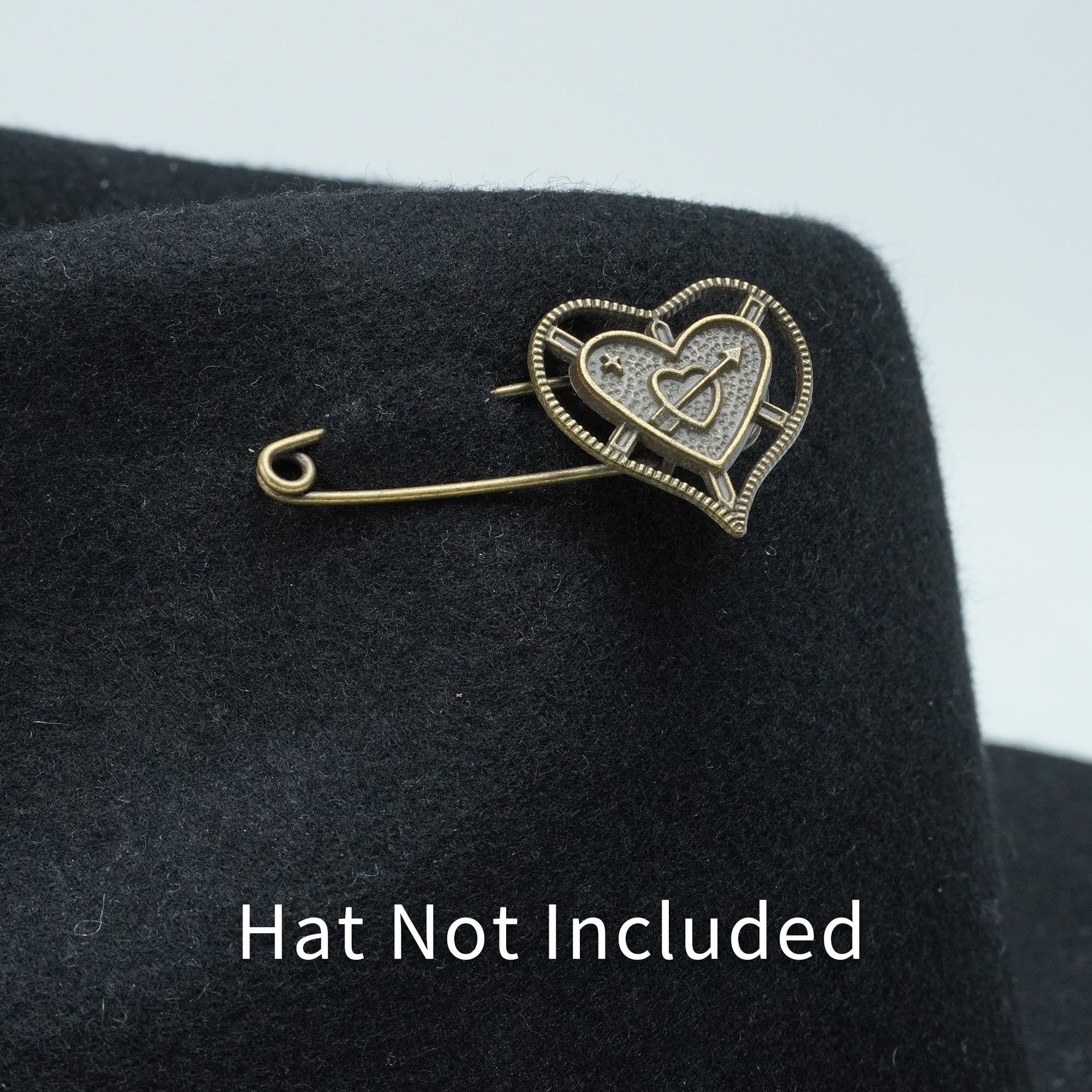 VINTAGE COPPER HEART HAT PIN