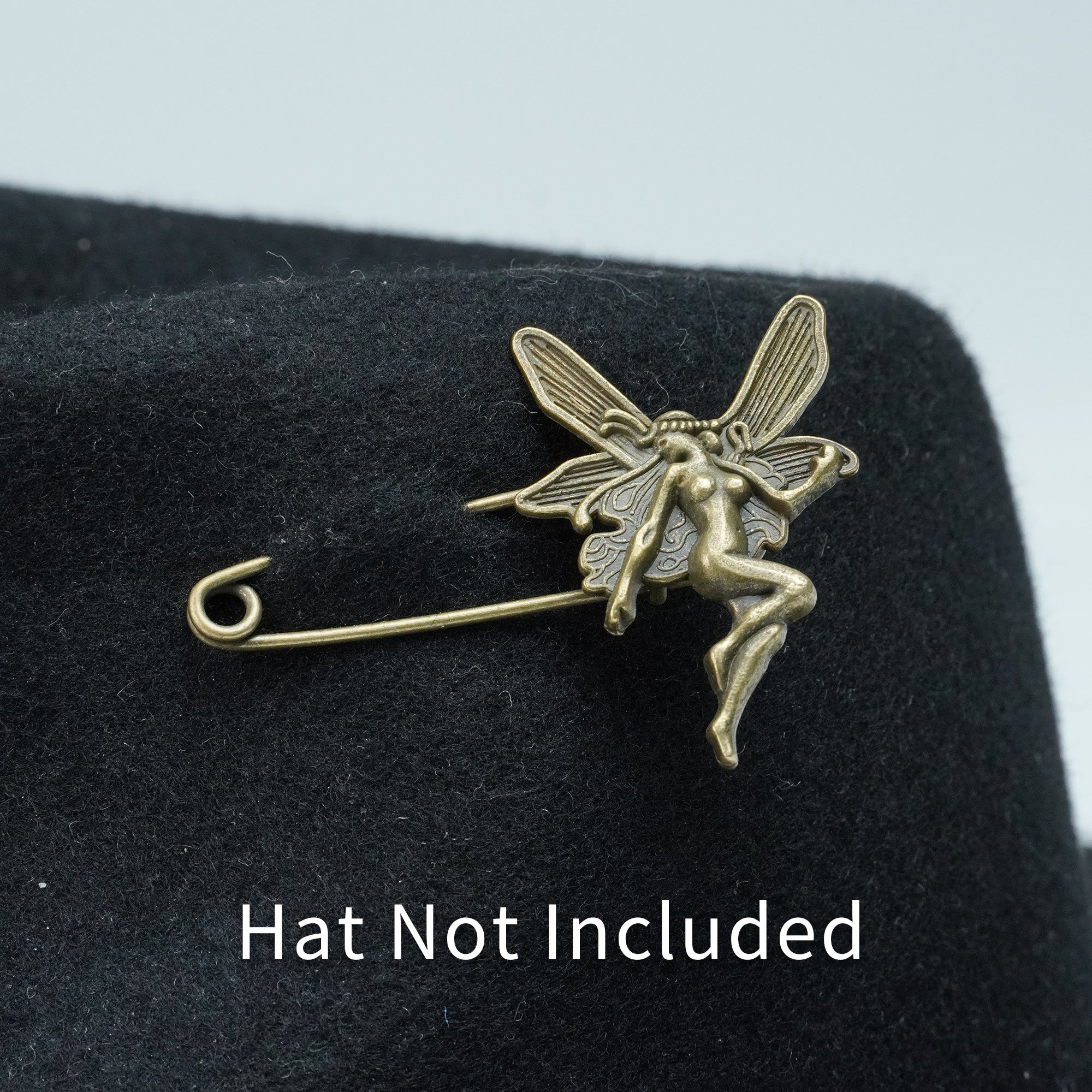 VINTAGE COPPER ANGEL HAT PIN