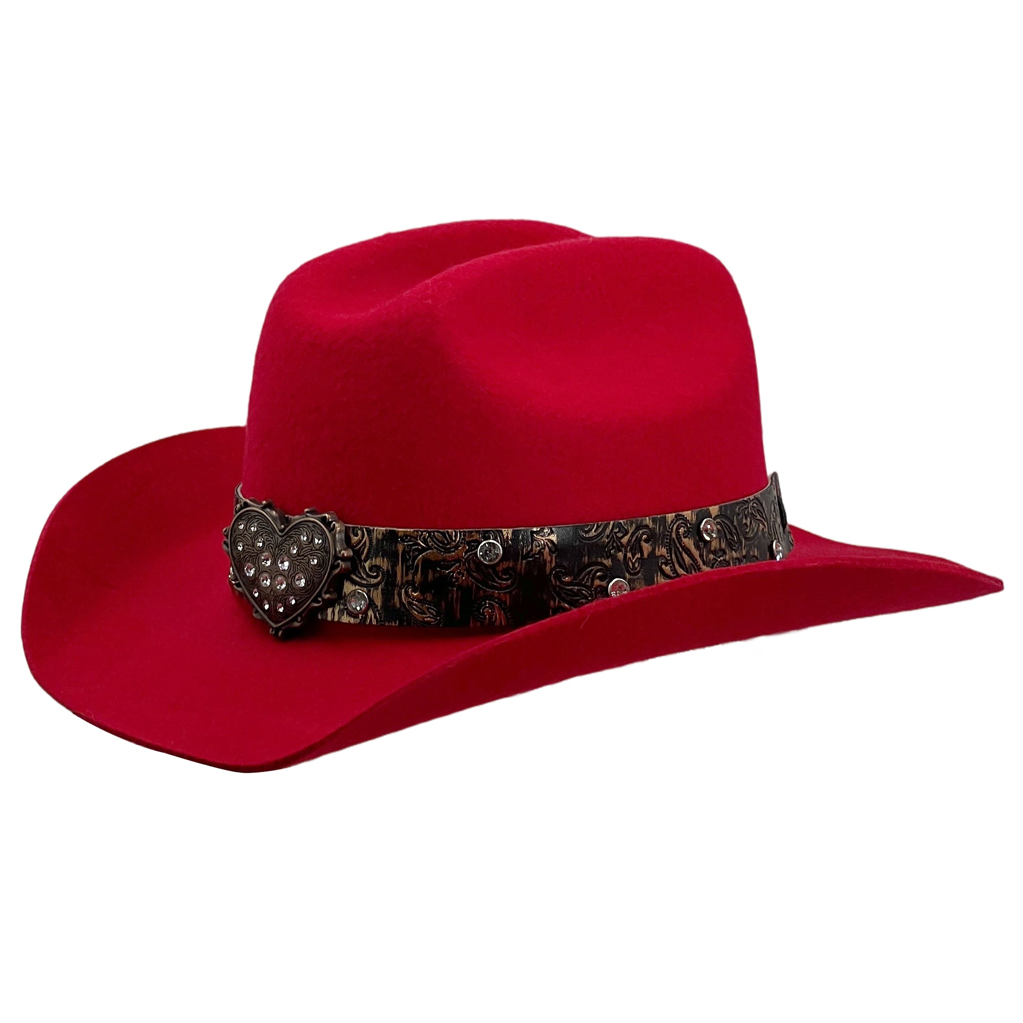 Bold Red Western – Cowgirl Heart Detail