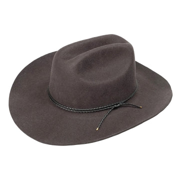 Refined Cattleman Felt Hat – Earthy Tone, Textured Band Finish
