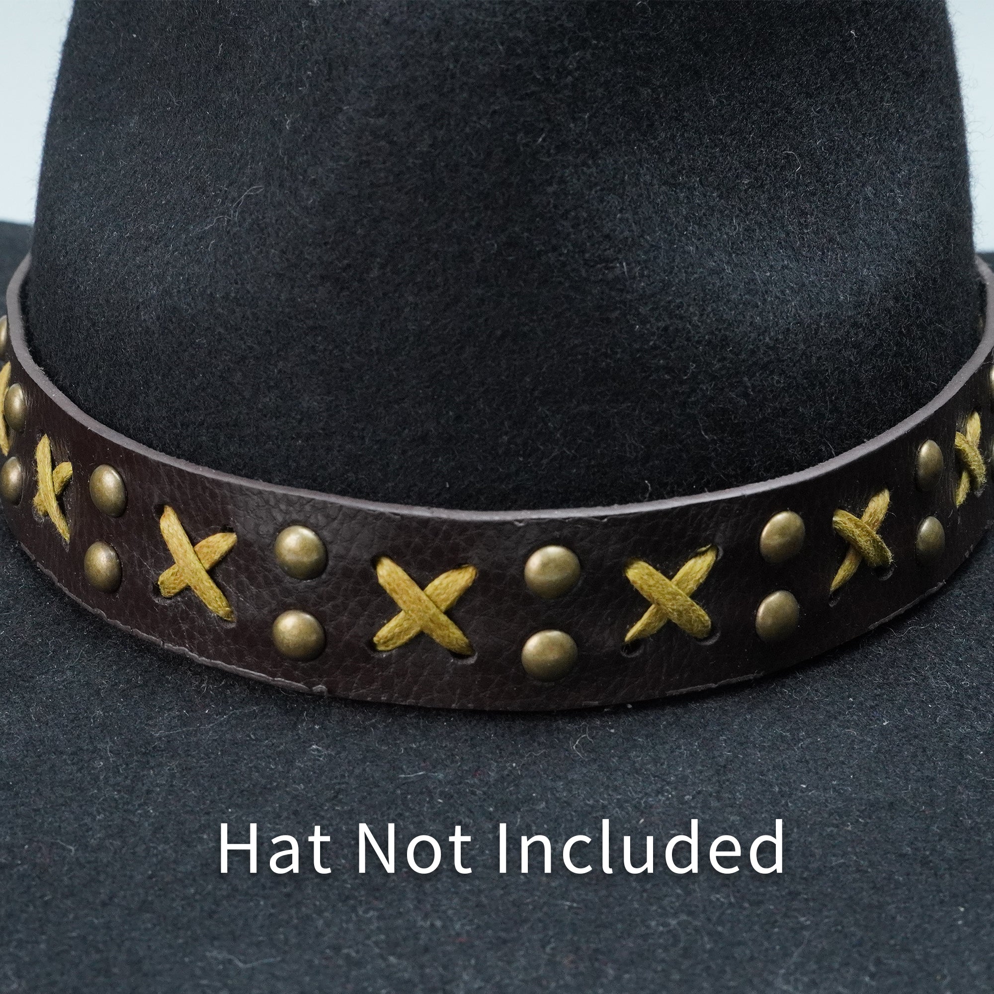 BRAIDED ROPE METAL LEATHER HAT BAND
