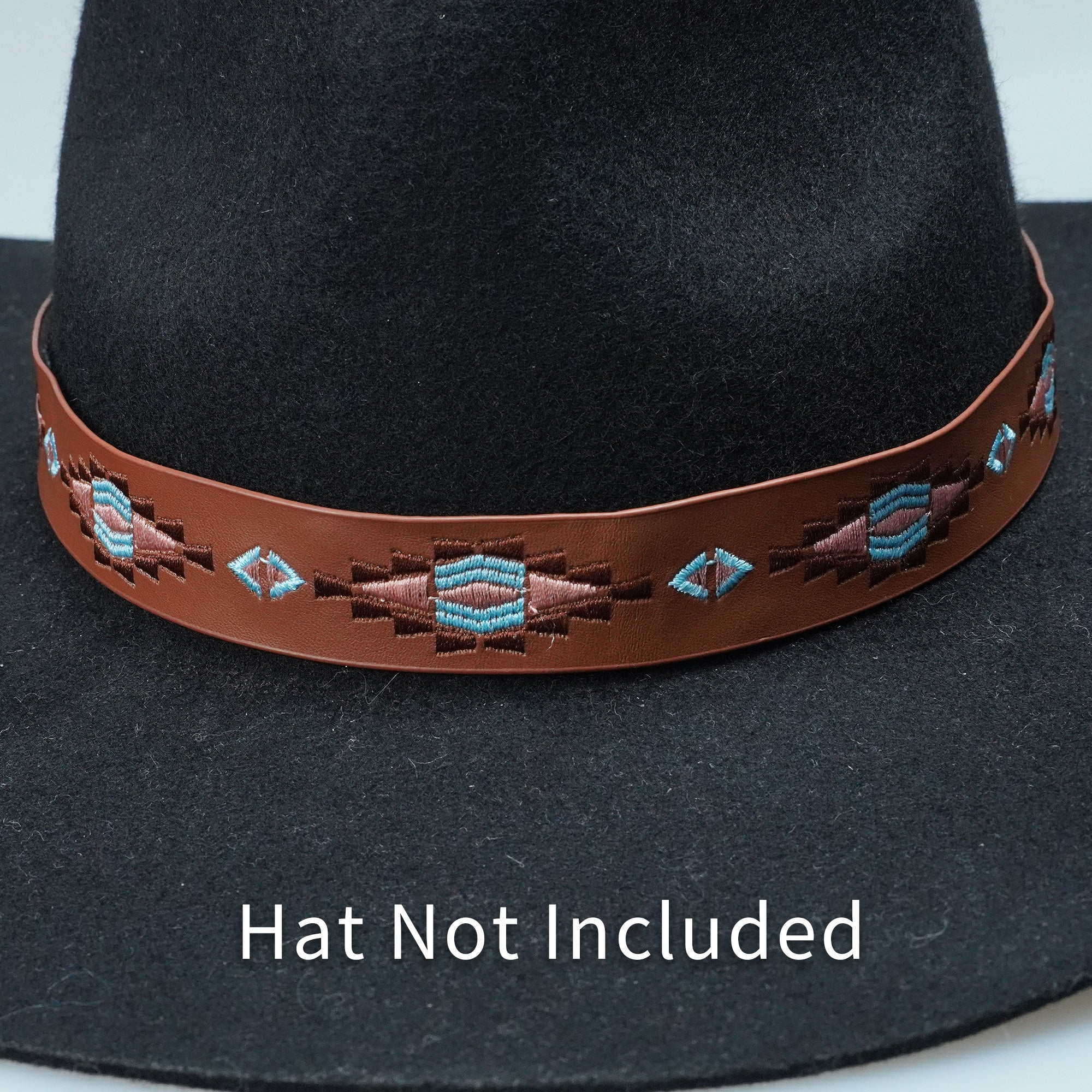 EMBROIDERED LEATHER HAT BAND