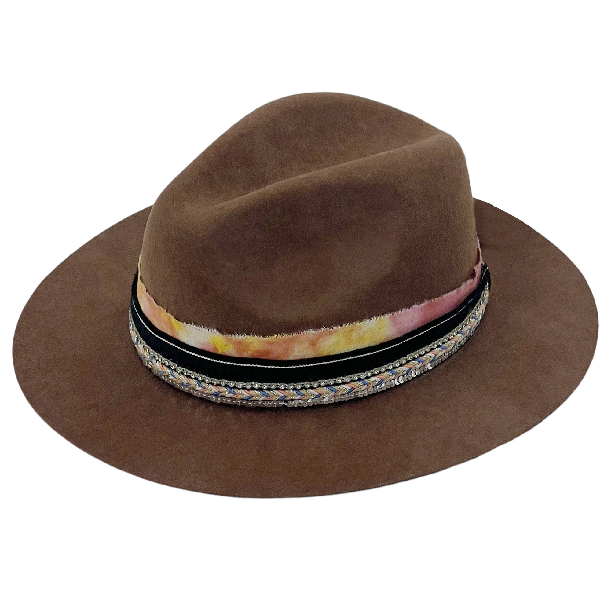 Warm Brown Fedora – Dual Custom Bands