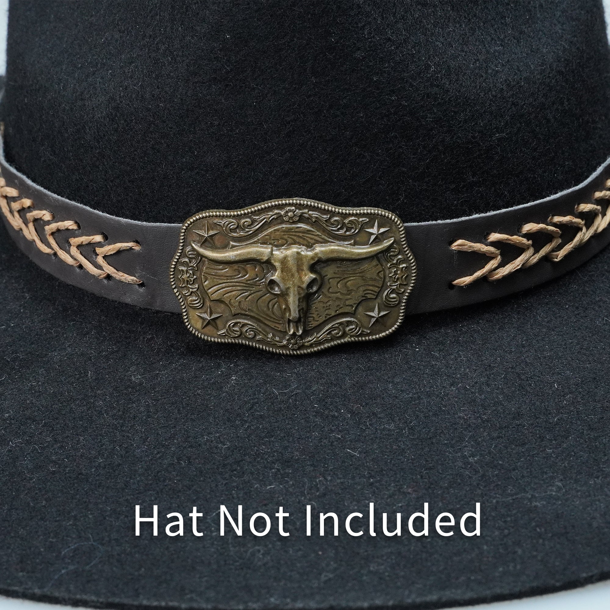 SHEEP HEAD METAL LEATHER HAT BAND