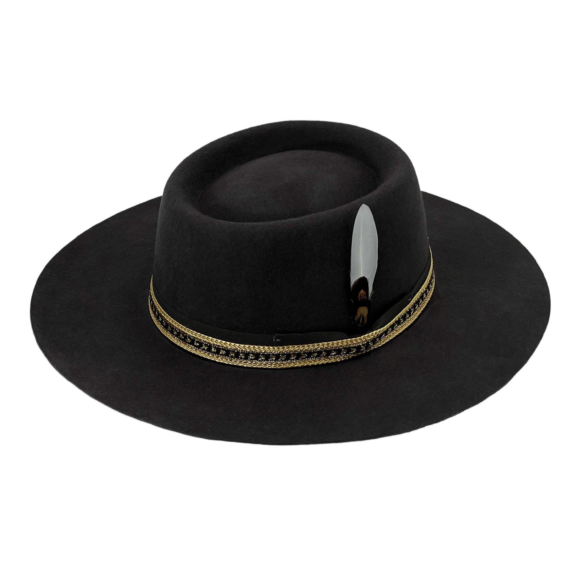 Artisan Black Felt Gambler Hat