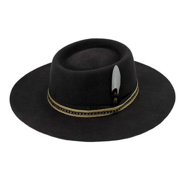 Artisan Black Felt Gambler Hat