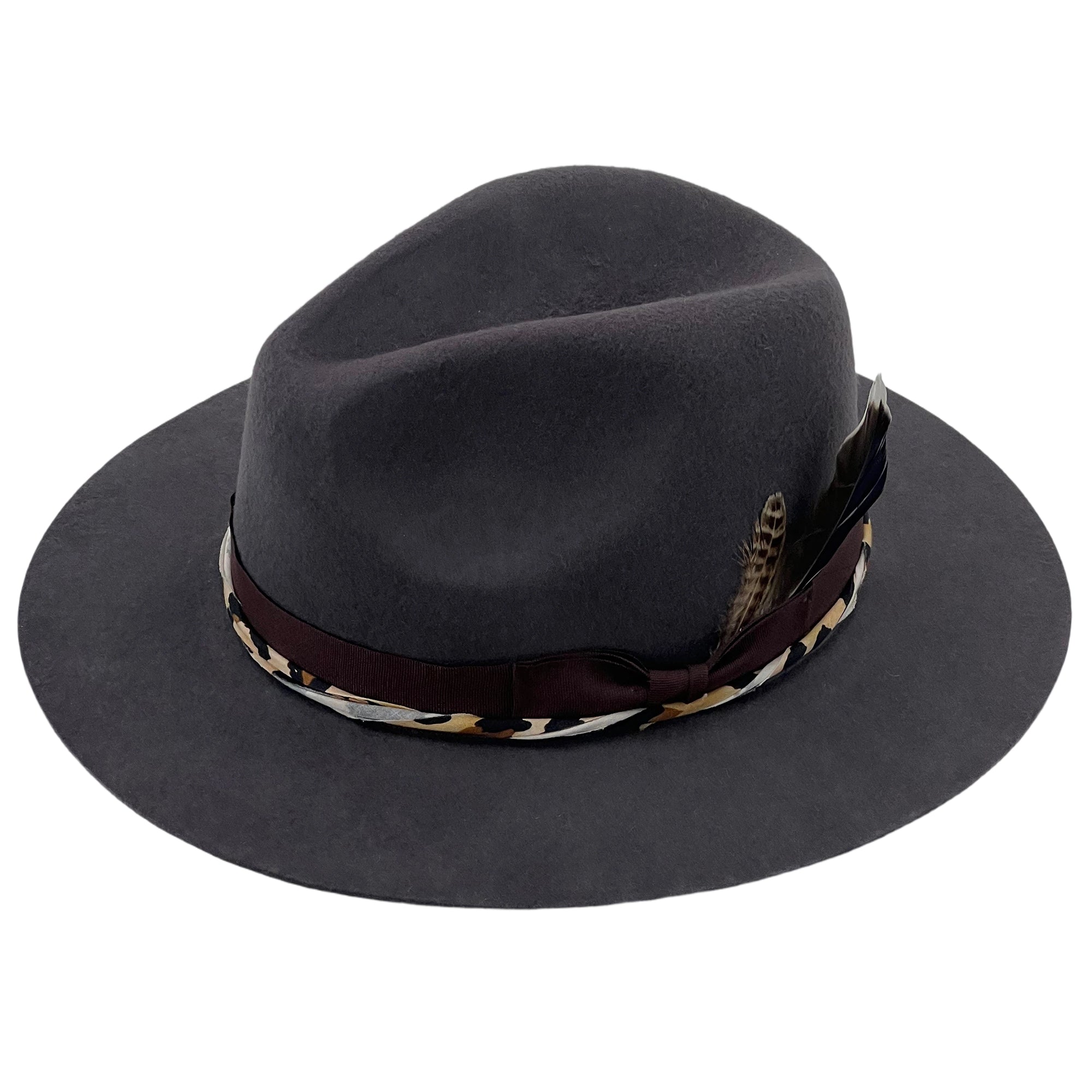 Modern Fedora – Leopard Trim & Feather Touch