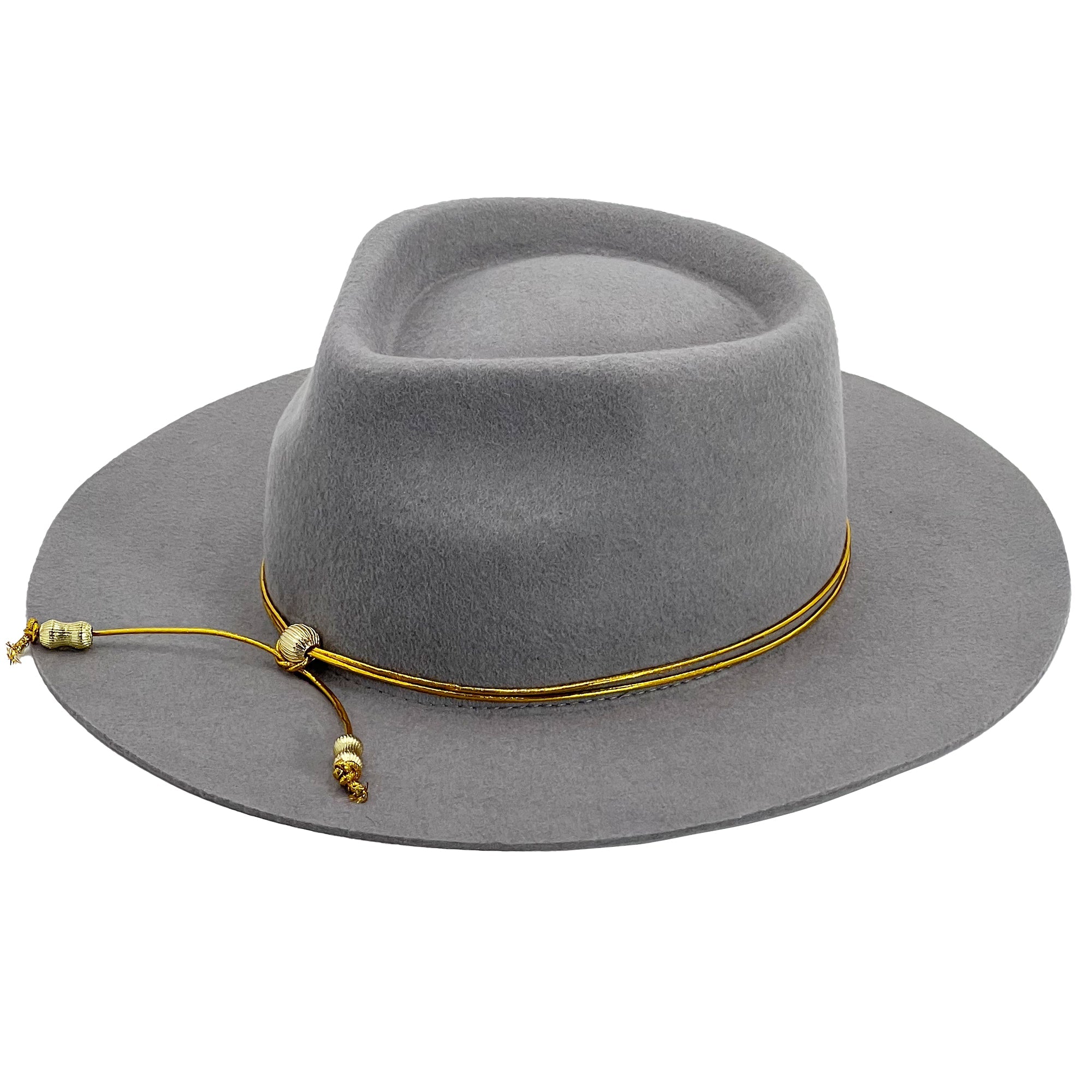 Soft Gray Felt – Minimal Metal Accent