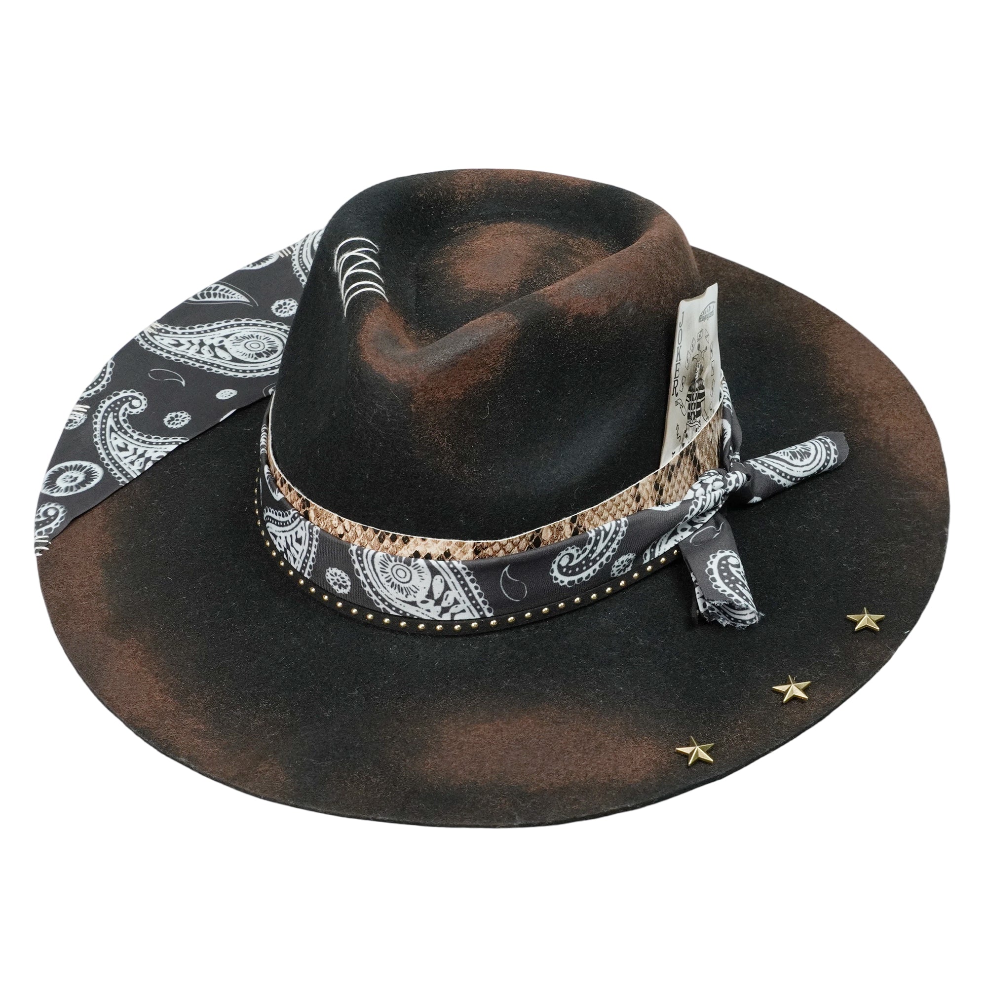 Architectural Felt Hat – Straight Brim, Retro Card Trim