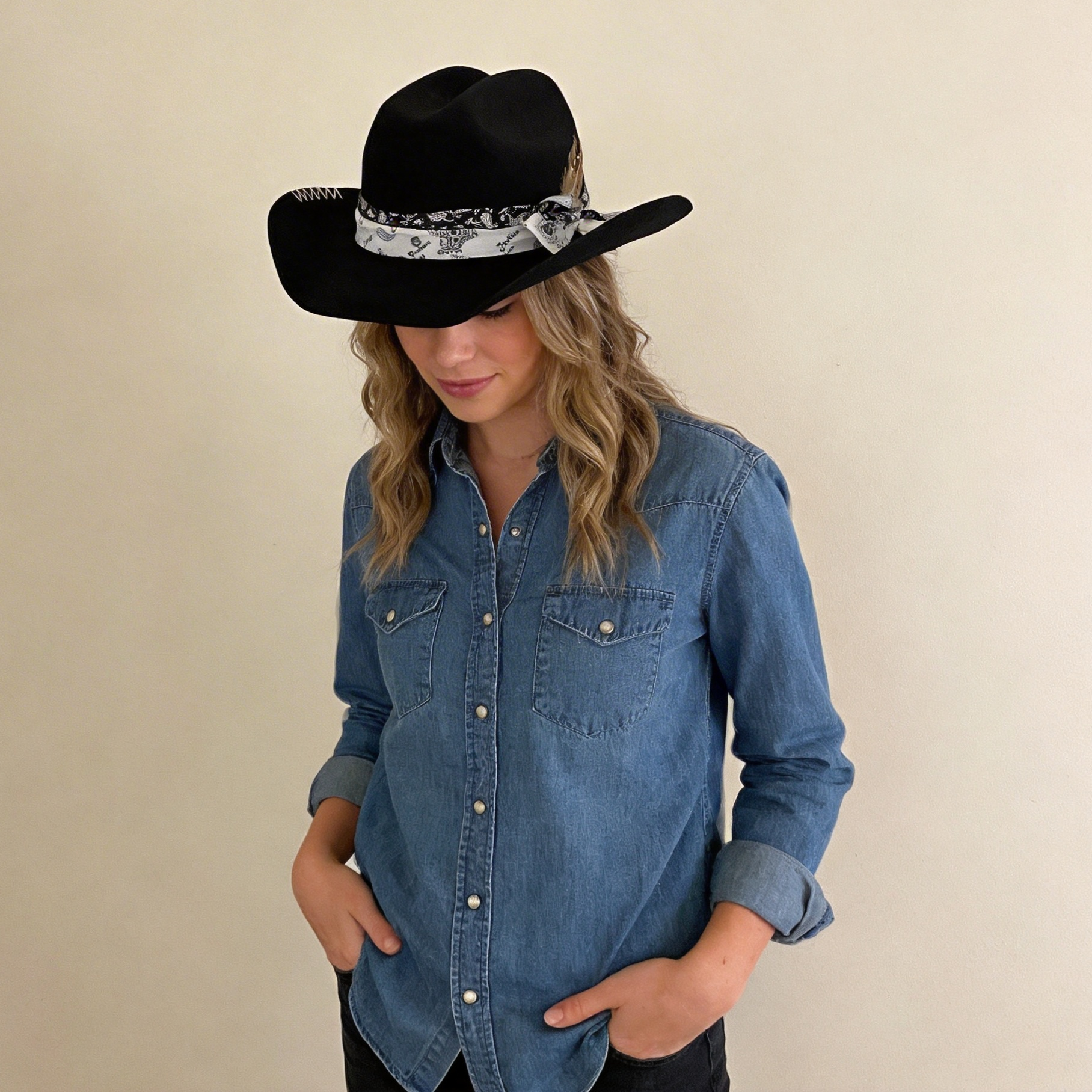 Premium Felt Cowboy – Custom Print Accent