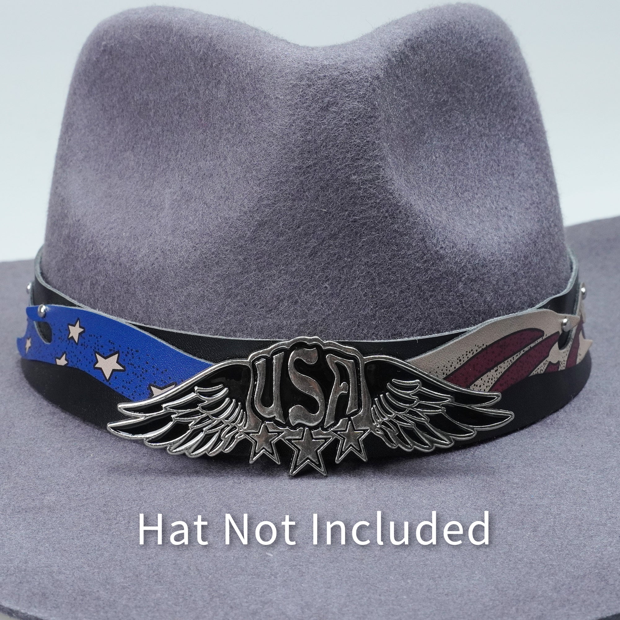 USA EAGLE LEATHER HAT BAND