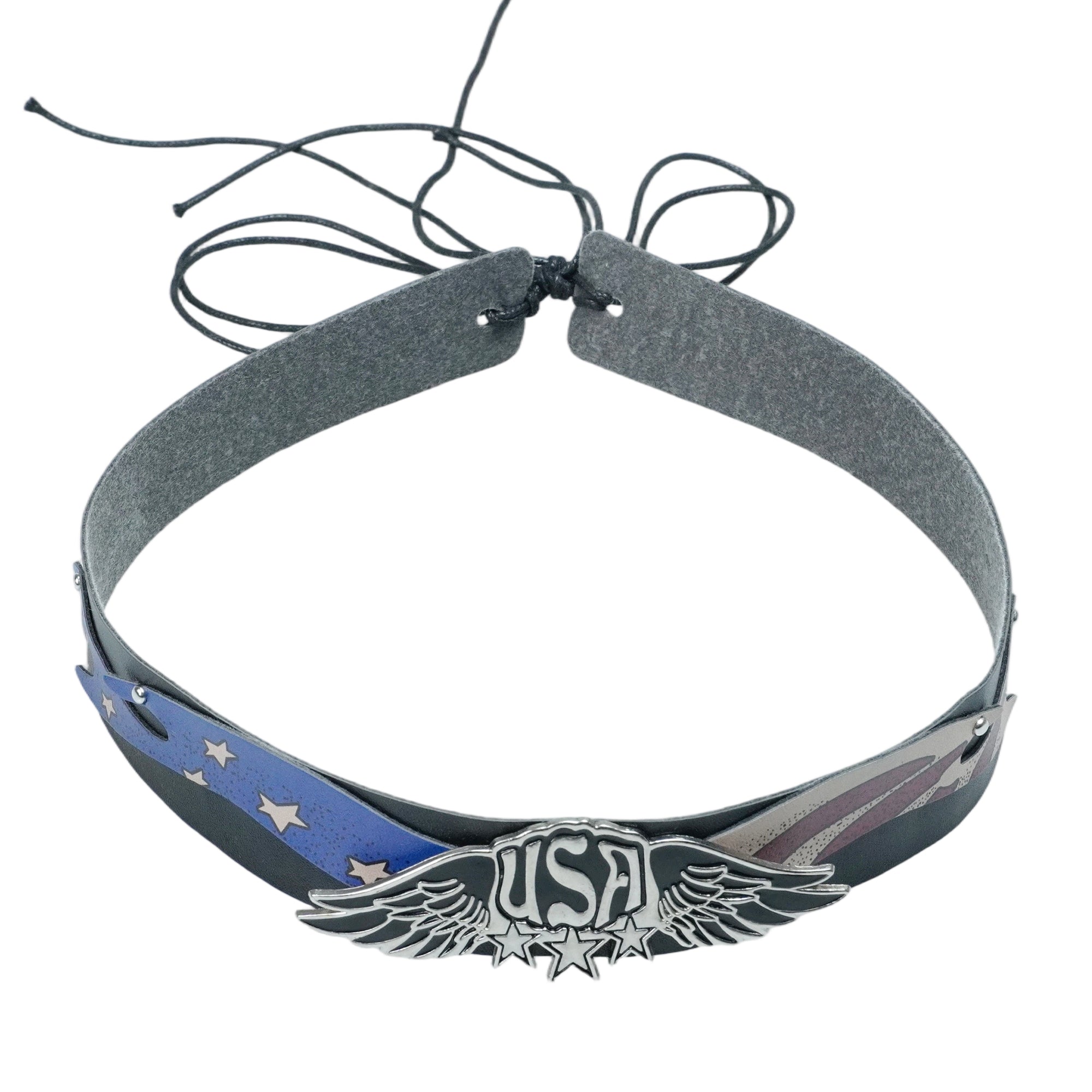 USA EAGLE LEATHER HAT BAND