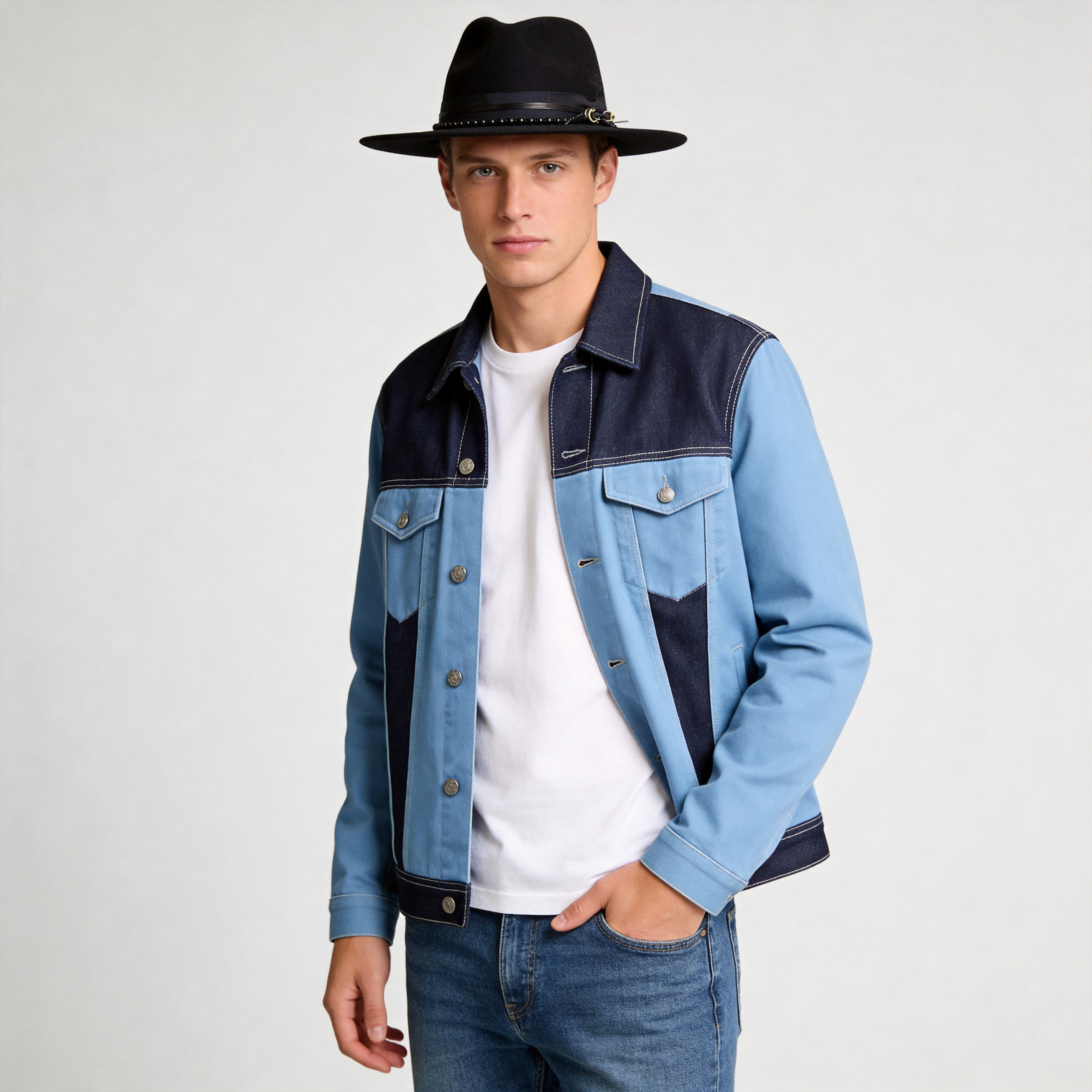 Artisan Felt Hat – Beaded & Leather Accents