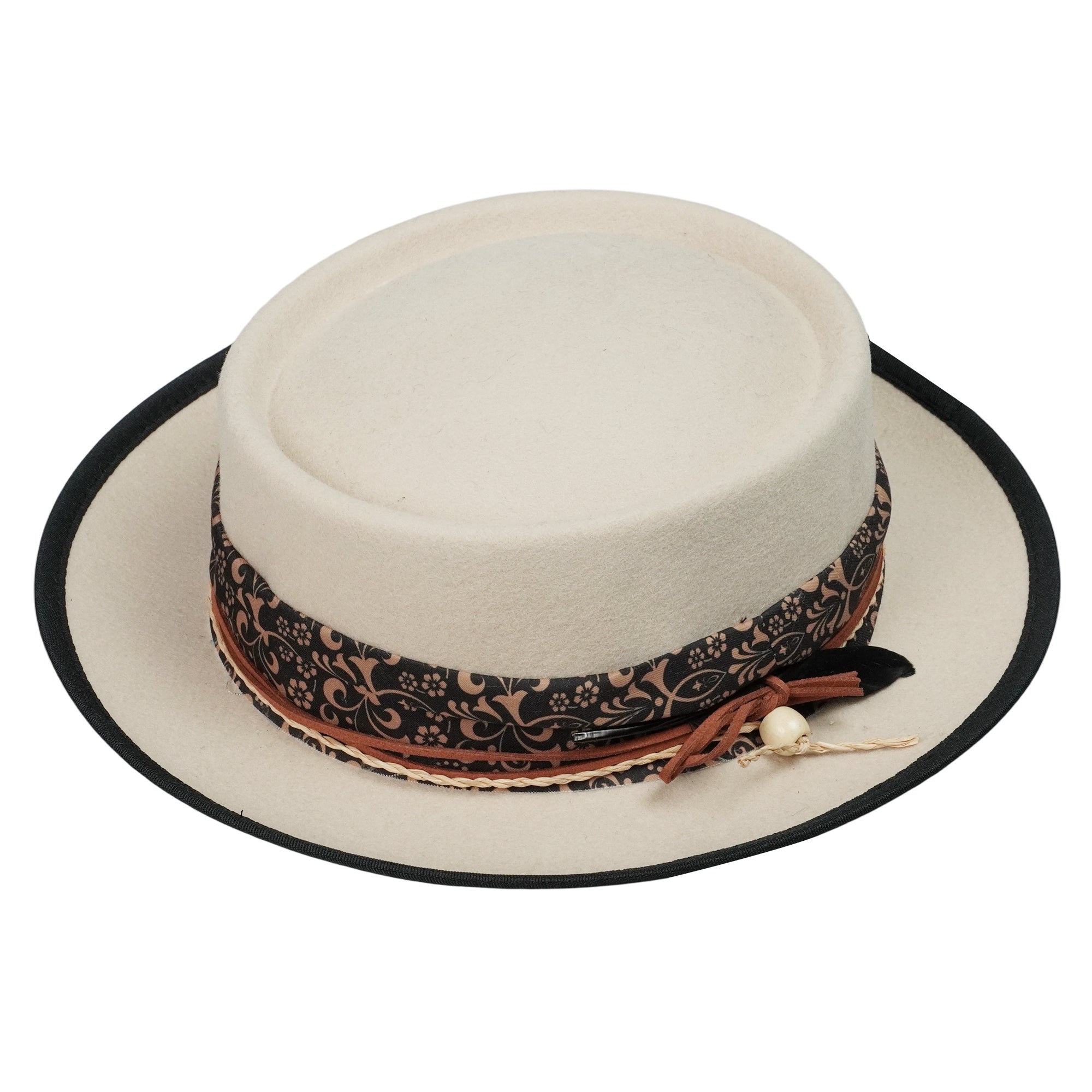 Refined Felt Hat – Iconic Crown Shape, Artisan Fabric Band