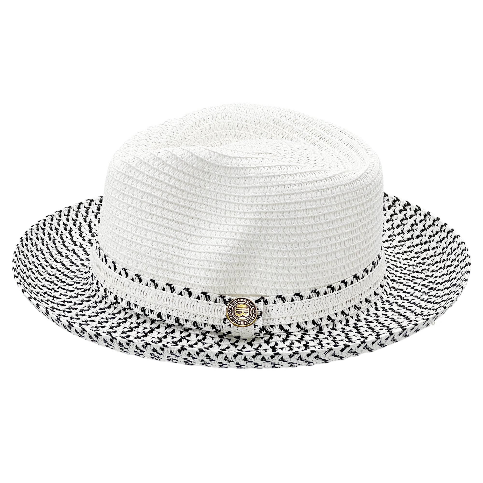 Lightweight Two-Tone Straw Fedora