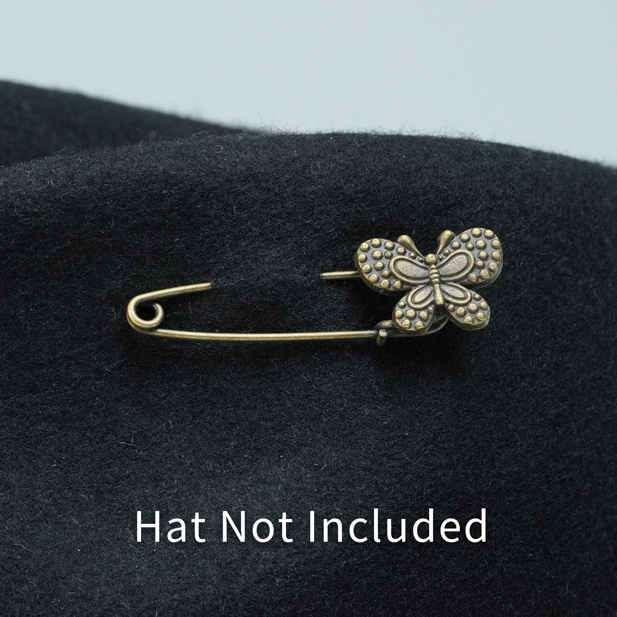 VINTAGE COPPER BUTTERFLY HAT PIN