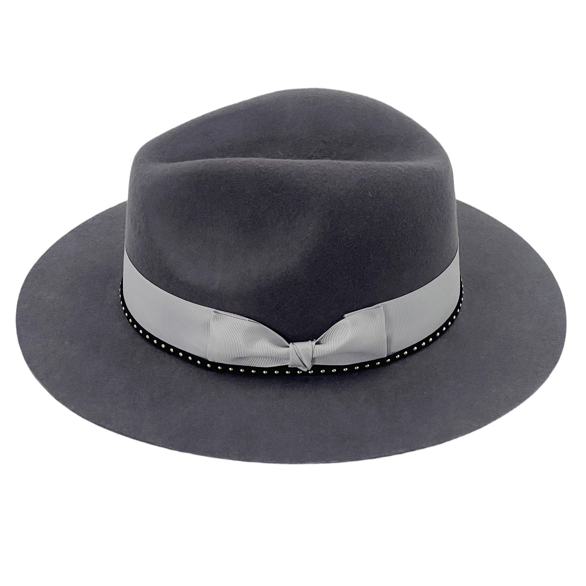 Gray Felt Hat – Minimalist Two-Tone Band