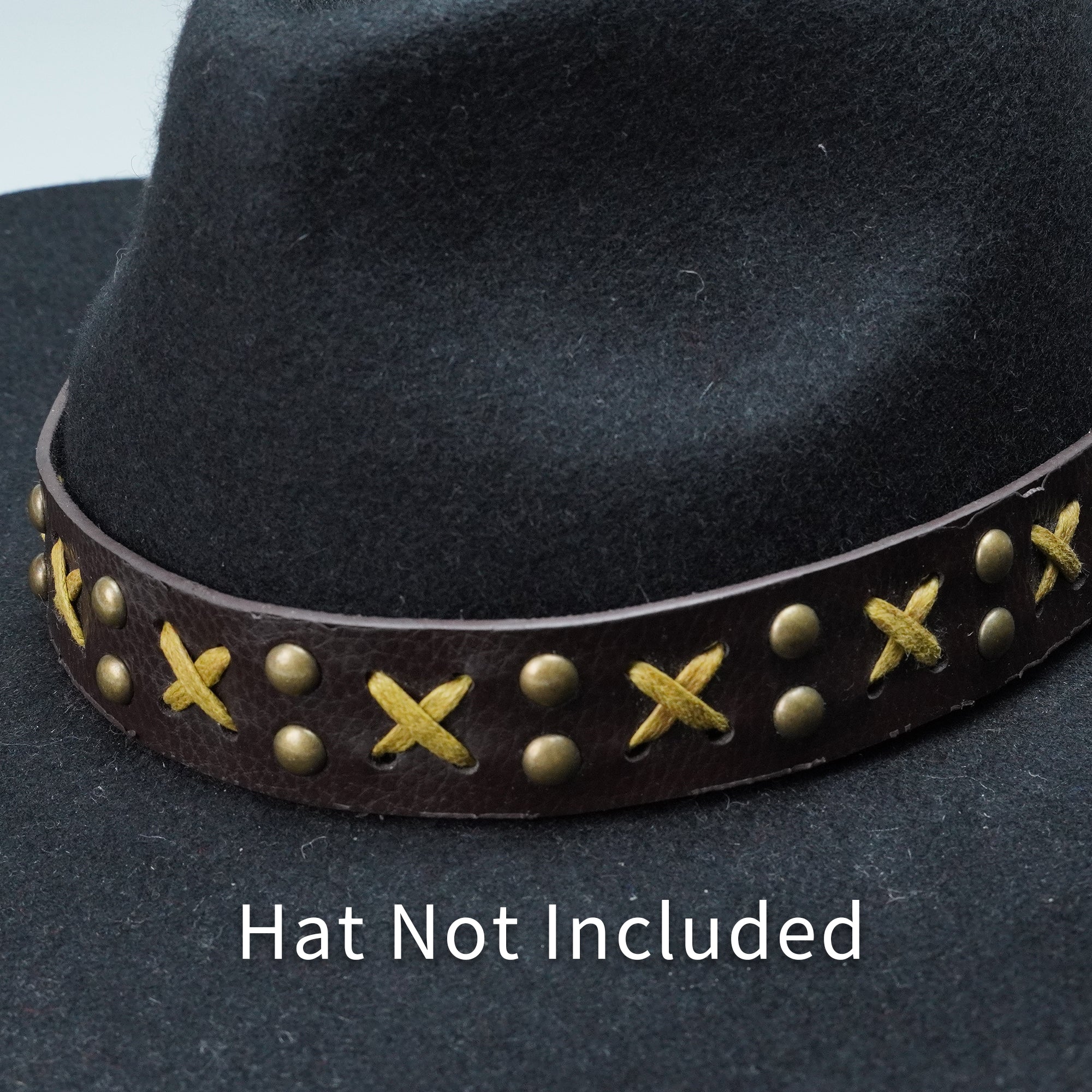 BRAIDED ROPE METAL LEATHER HAT BAND